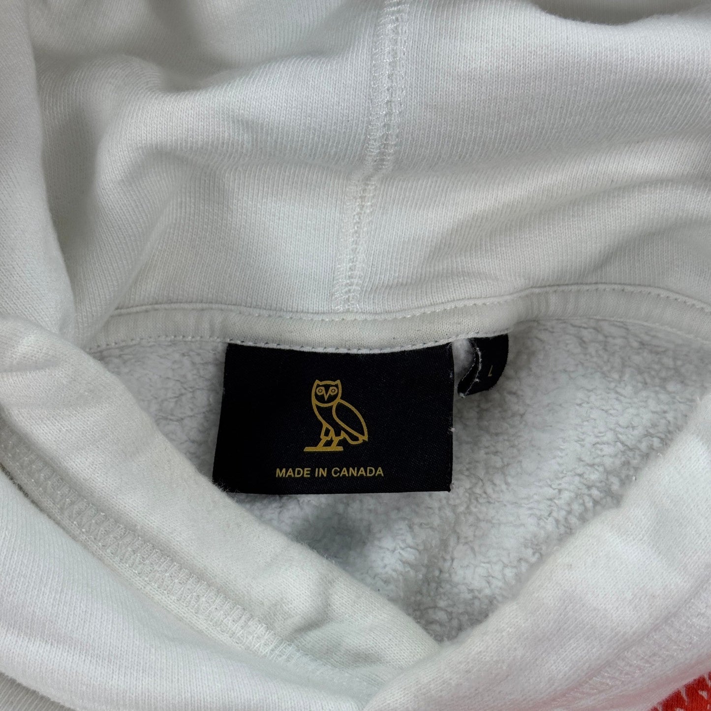 OVO Athletics October's Very Own Hoodie Mike Tyson mens Large White Pullover