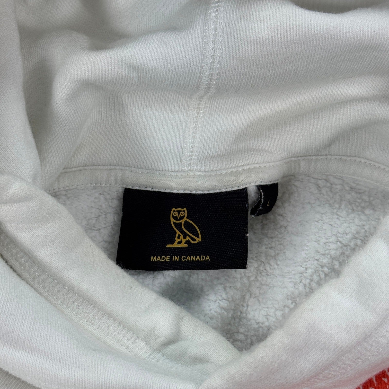 OVO Athletics October's Very Own Hoodie Mike Tyson mens Large White Pullover