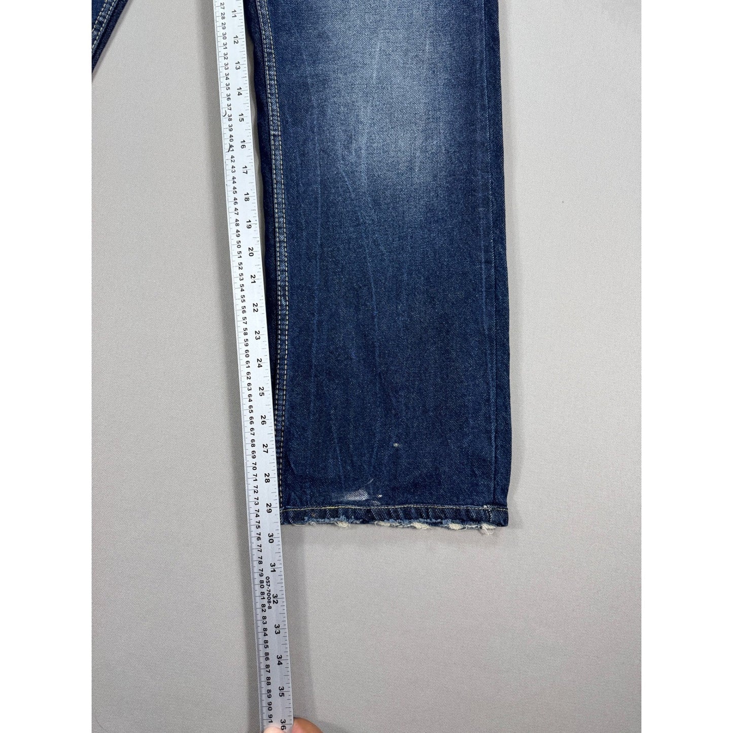 Ralph Lauren Jeans Straight Fit Denim Blue mens Size 34 Studded Back Pockets