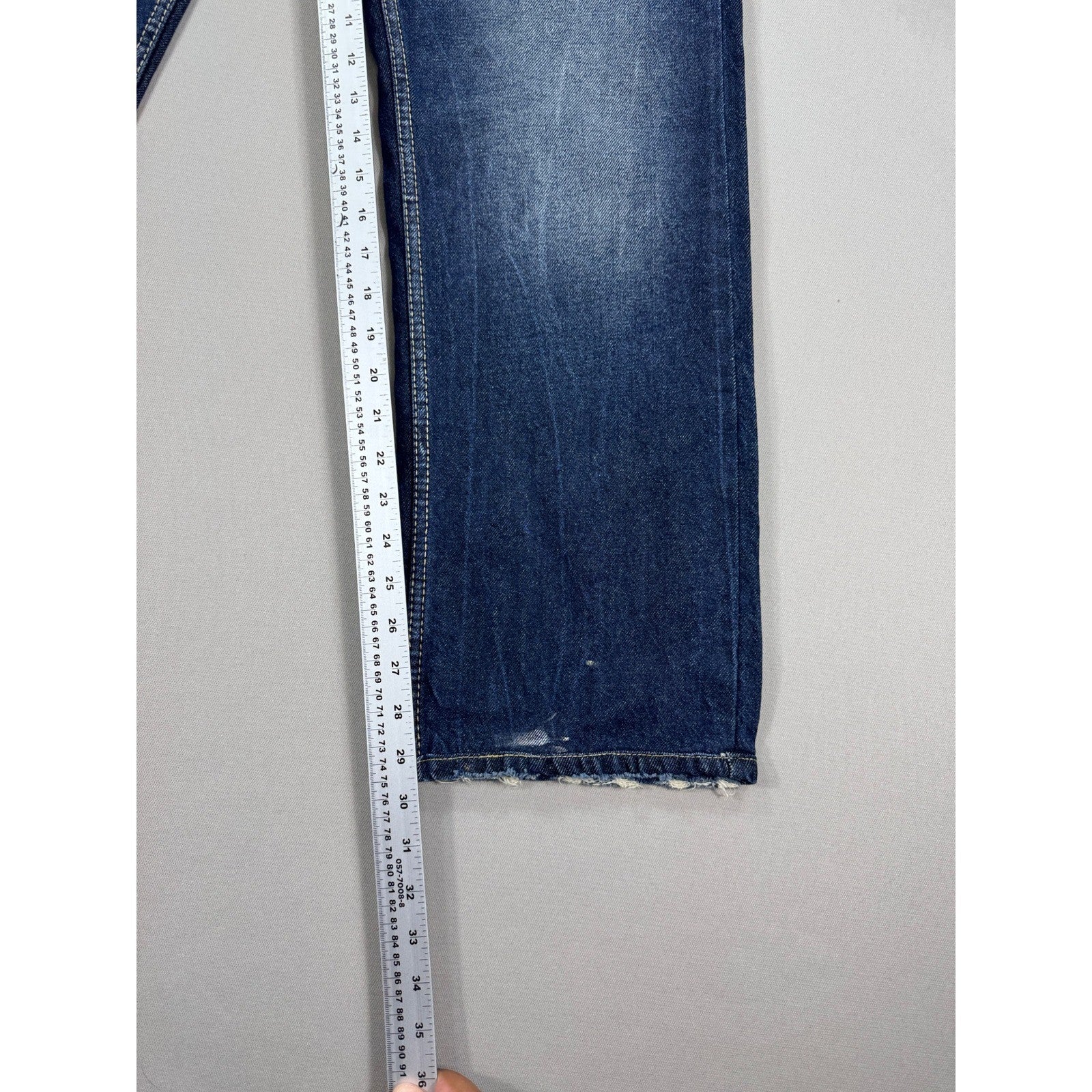 Ralph Lauren Jeans Straight Fit Denim Blue mens Size 34 Studded Back Pockets