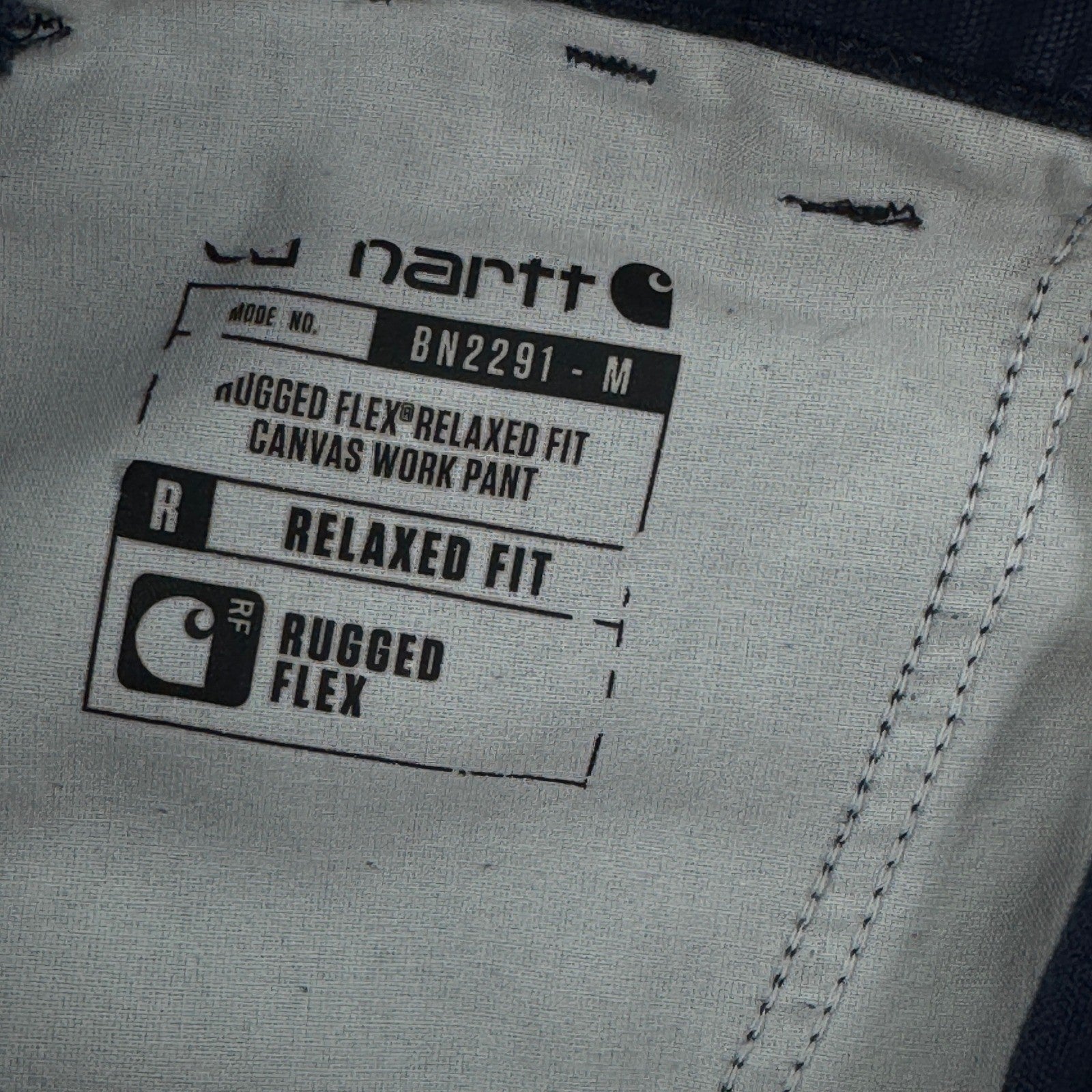 Carhartt Rugged Flex Canvas Work Pants Relaxed Fit mens 33x32 Navy Blue Utility