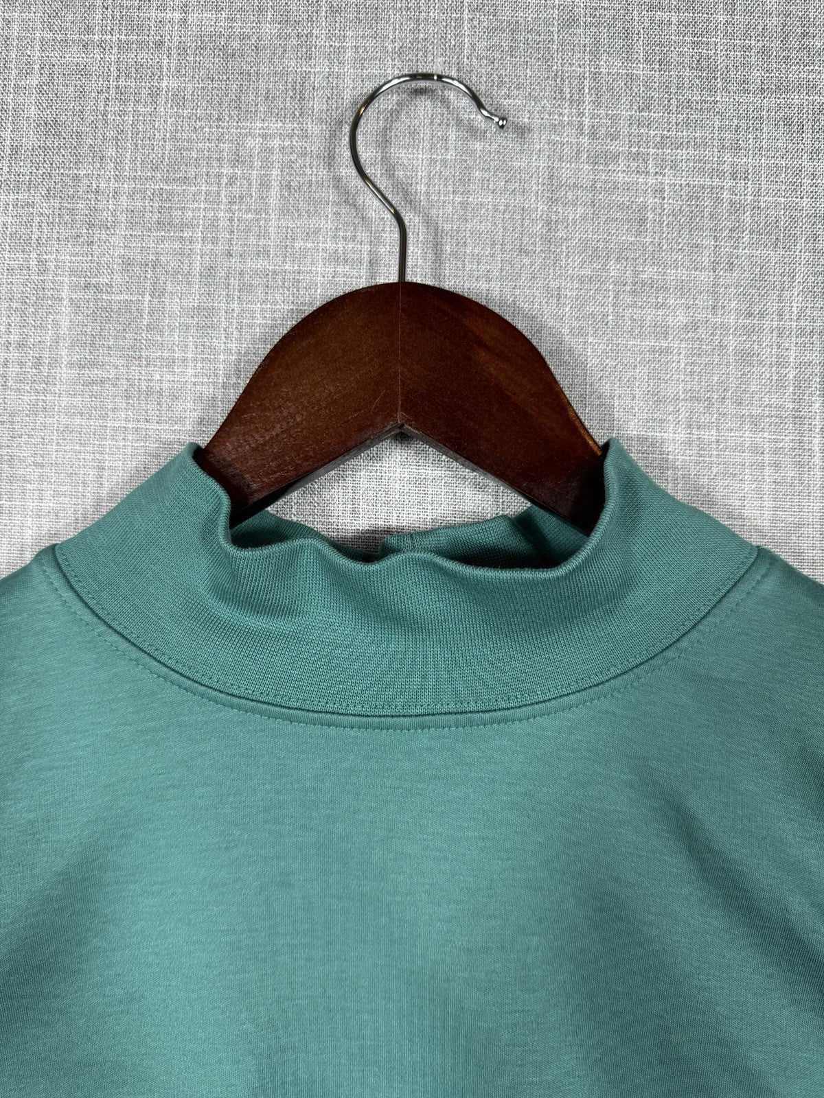 LL Bean Turtleneck Pima Cotton Long Sleeves Green  Mens Large