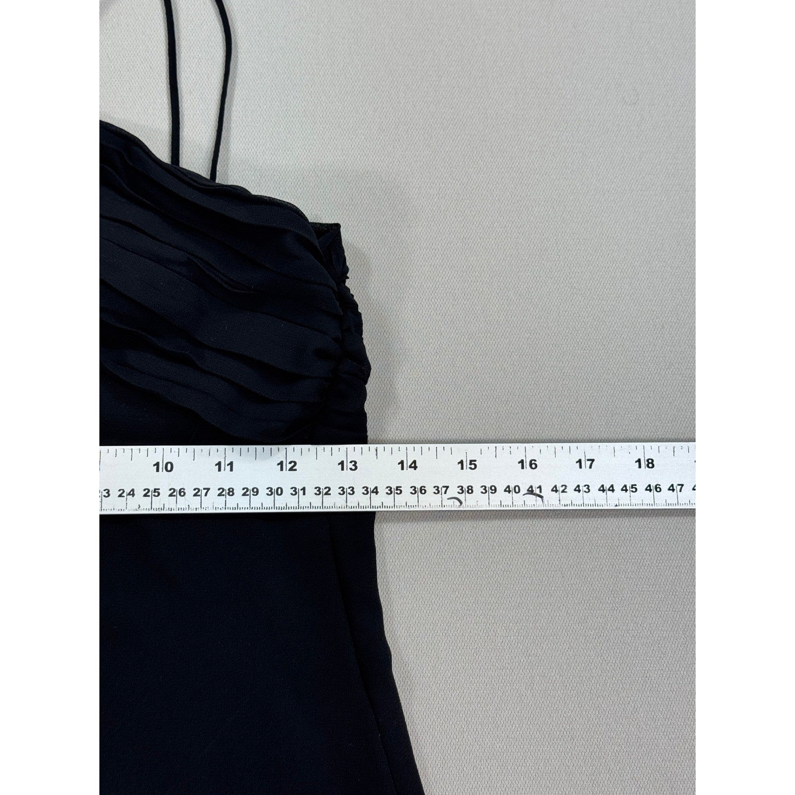 Zara Maxi Dress Womens XS Black Sleeveless Spaghetti Strap Halter Neck Bodycon