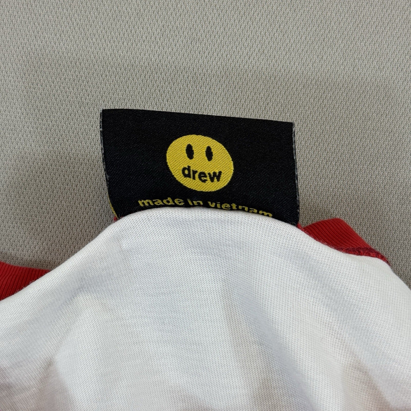 Drew House Secret SS Ringer Tee mens Oversized White Red Shirt Justin Bieber