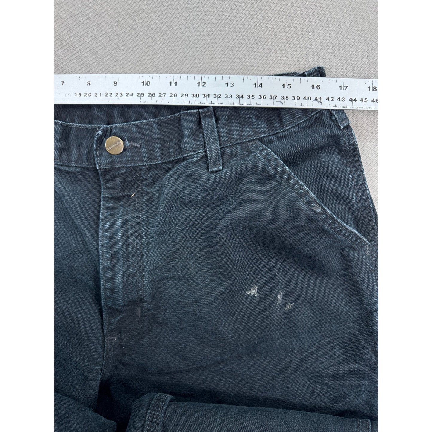 Carhartt B11 36x32 Mens Workwear Relaxed Fit Straight Leg Canvas Pants Black