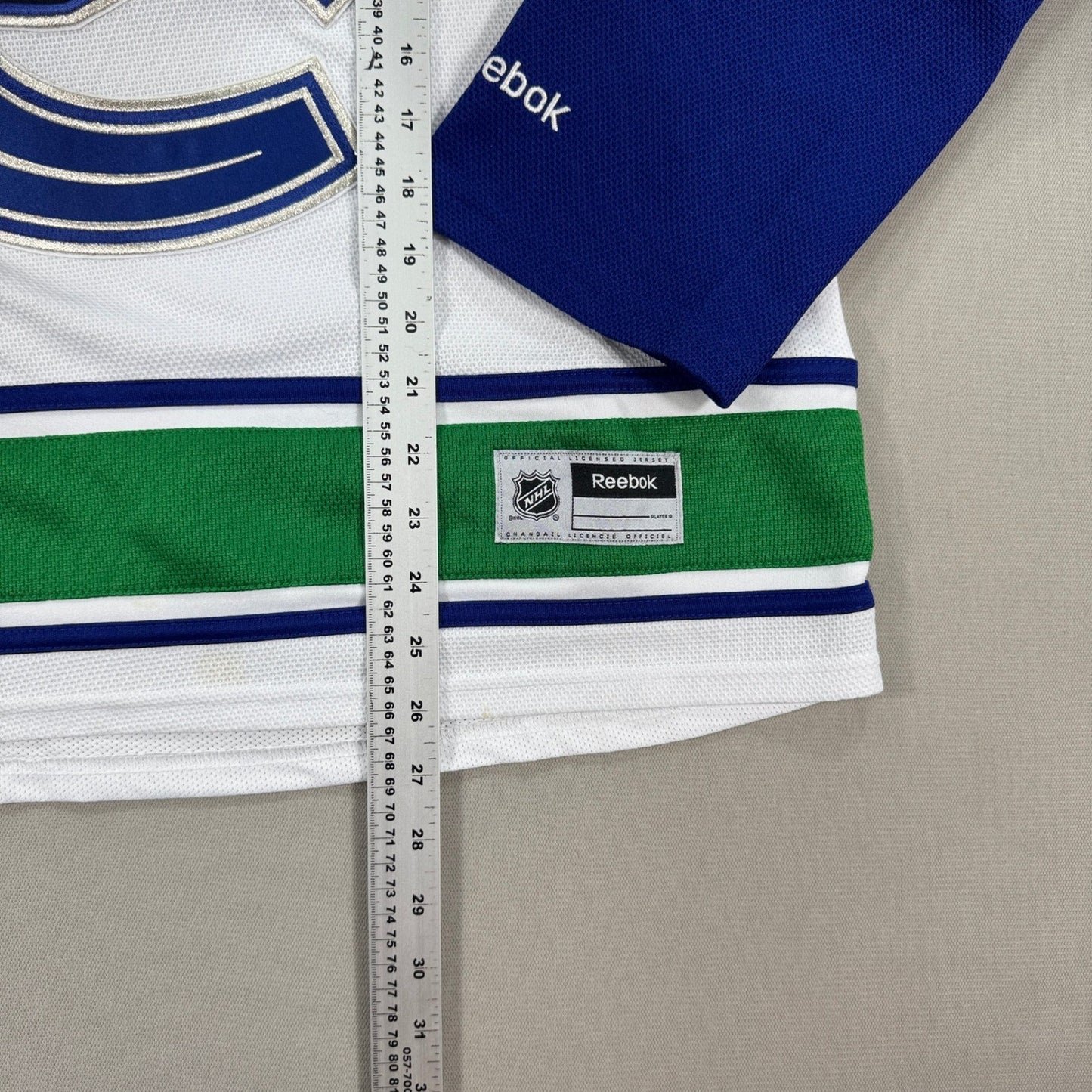 Reebok Vancouver Canucks Hockey Jersey Premier Women's XL White Blue Green