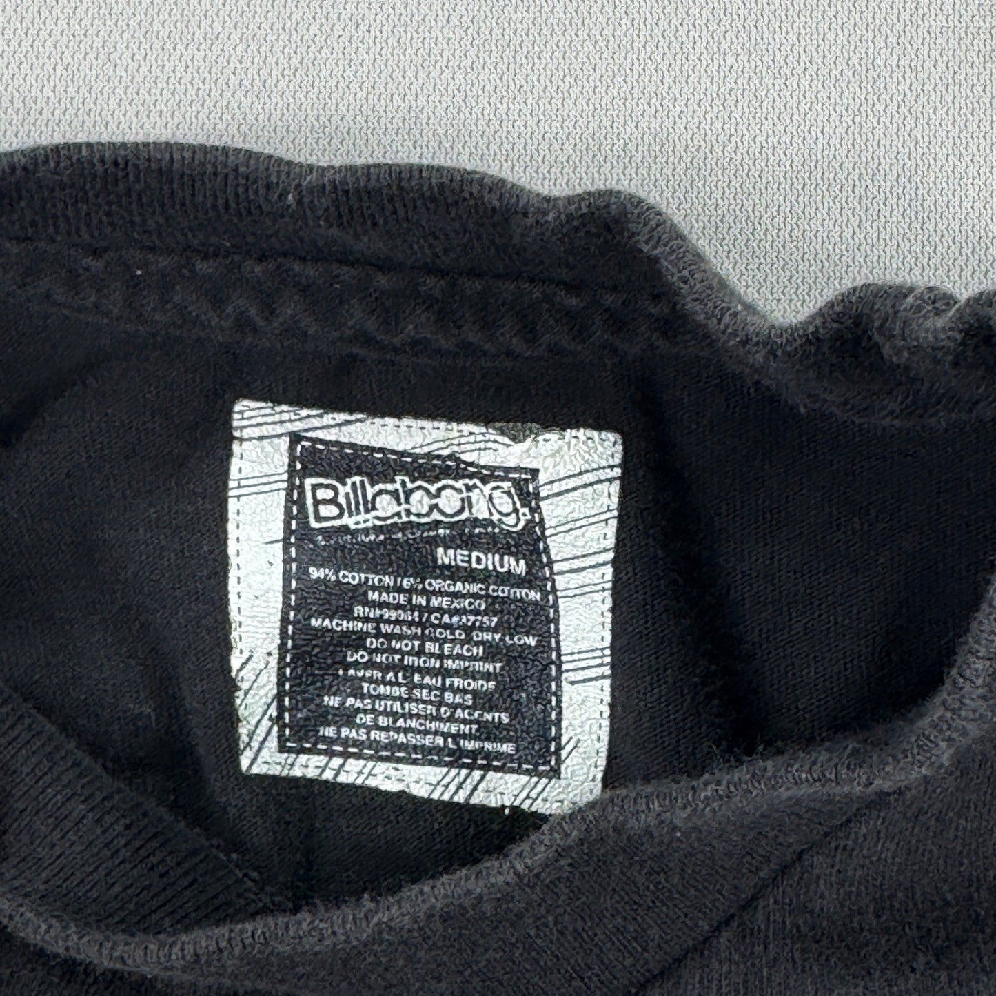 Billabong Arch Fill T-Shirt Men's Medium Black Graphic Print Surf Waves Cotton