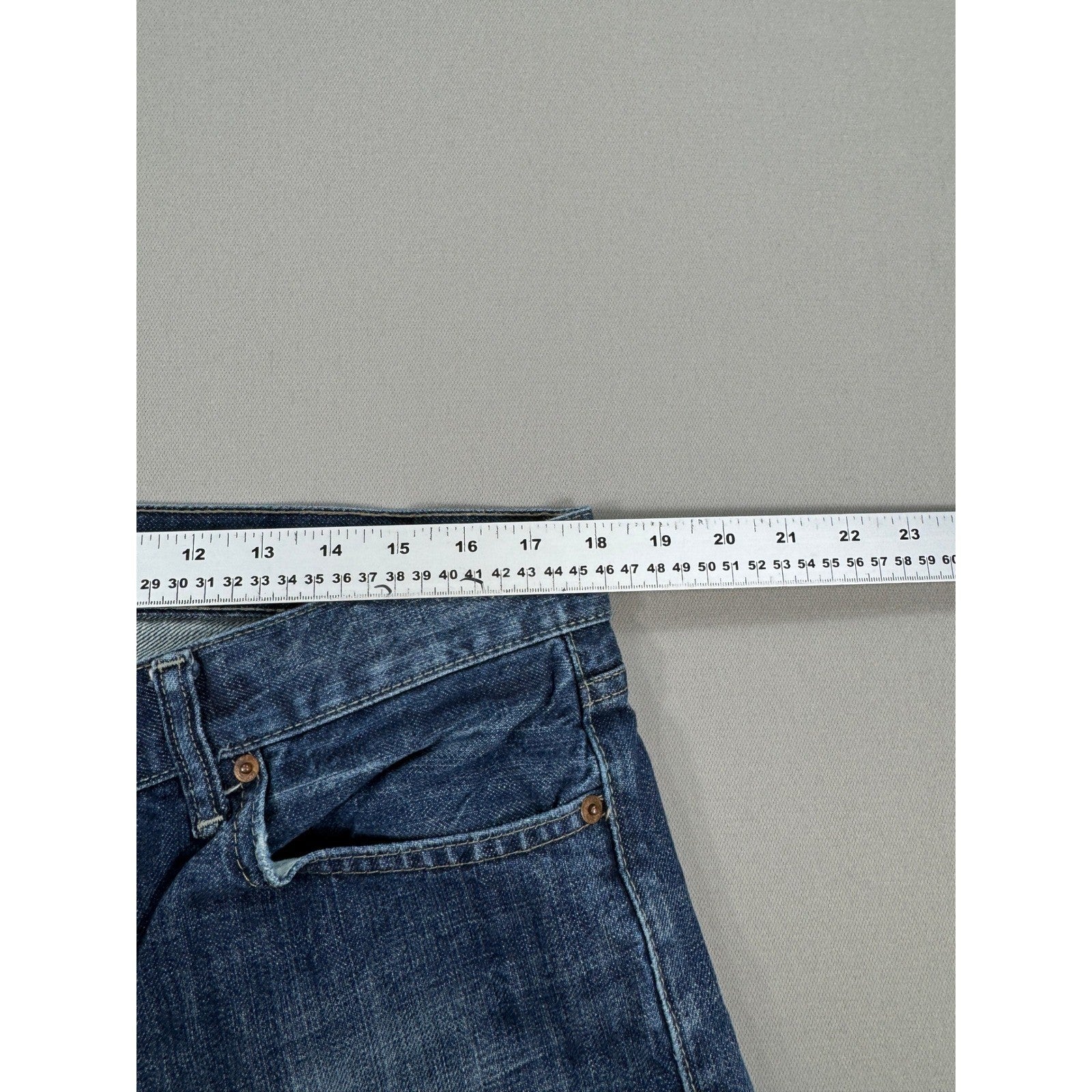 VTG Denim & Supply Ralph Lauren Jeans mens 36x30 Distressed Blue Denim USA Flag