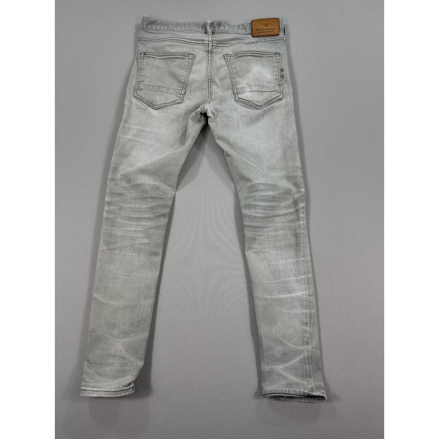 3x Scotch & Soda Jeans Skinny Fit Stretch Denim mens 32x32 Gray Blue Beige