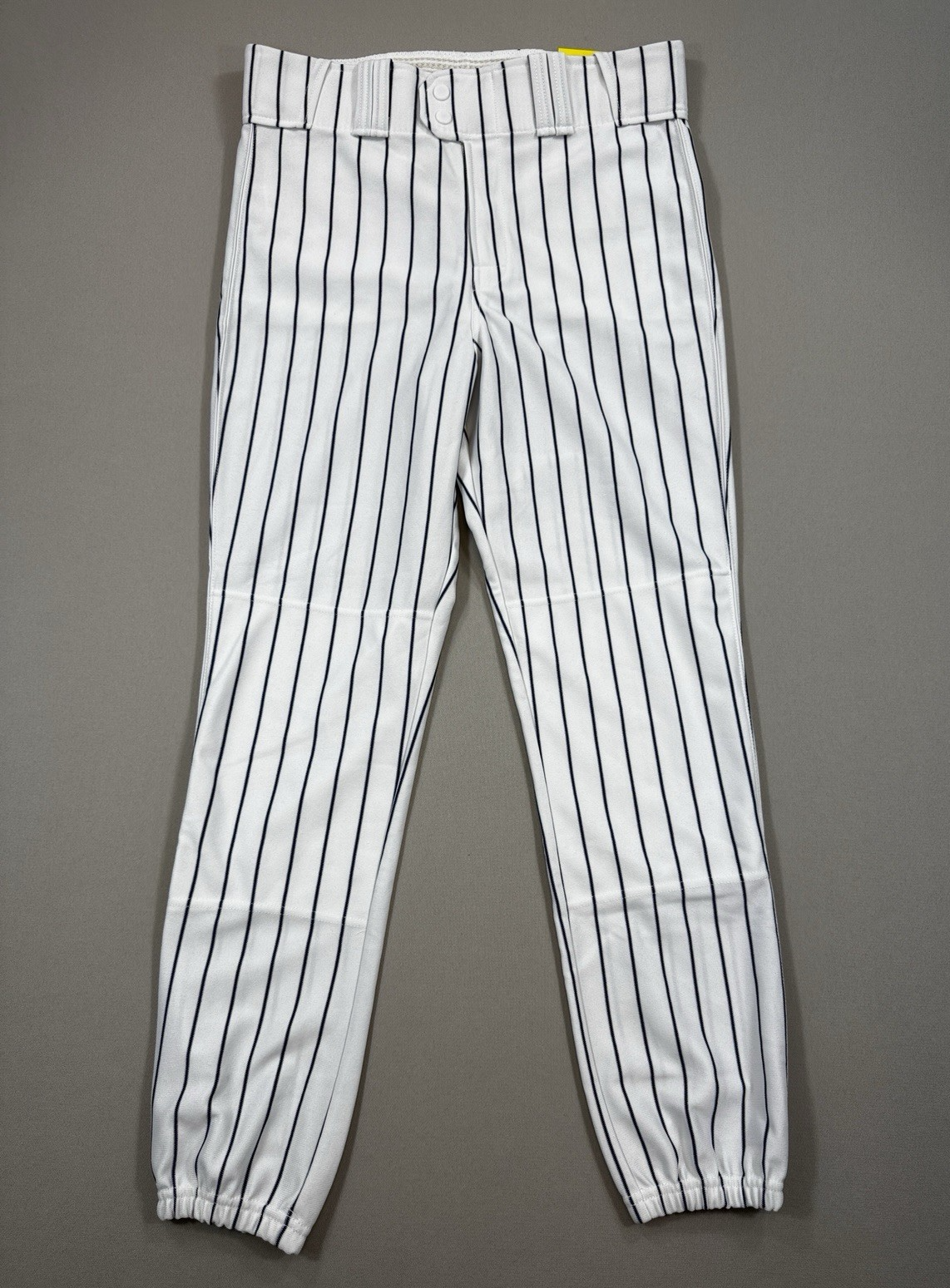 NWT Rawlings Baseball Pants 4x mens Medium Black White Pinstripe Semi-Relaxed