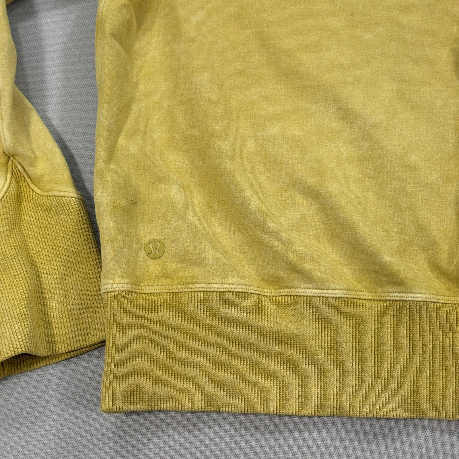Lululemon Ready To Roll Sweatshirt Womens Medium Yellow Crop Boxy Crew Pullover