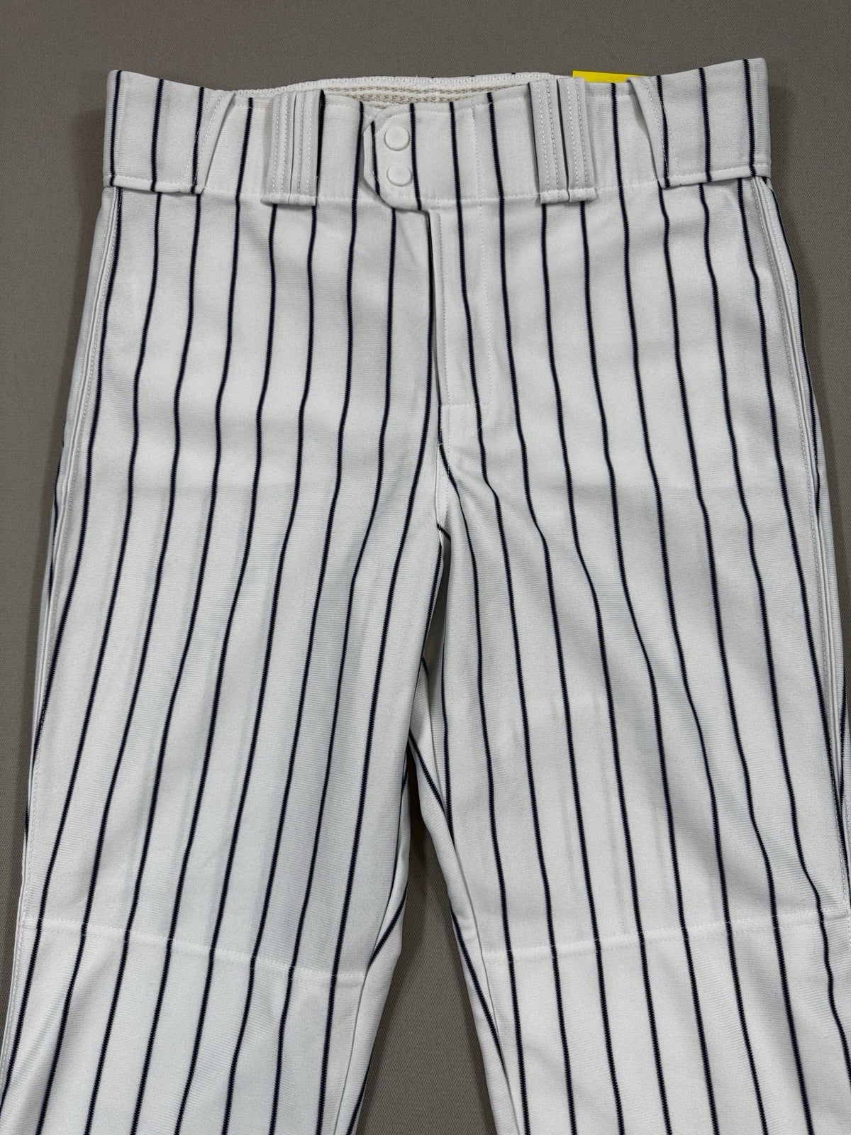 NWT Rawlings Baseball Pants 4x mens Medium Black White Pinstripe Semi-Relaxed