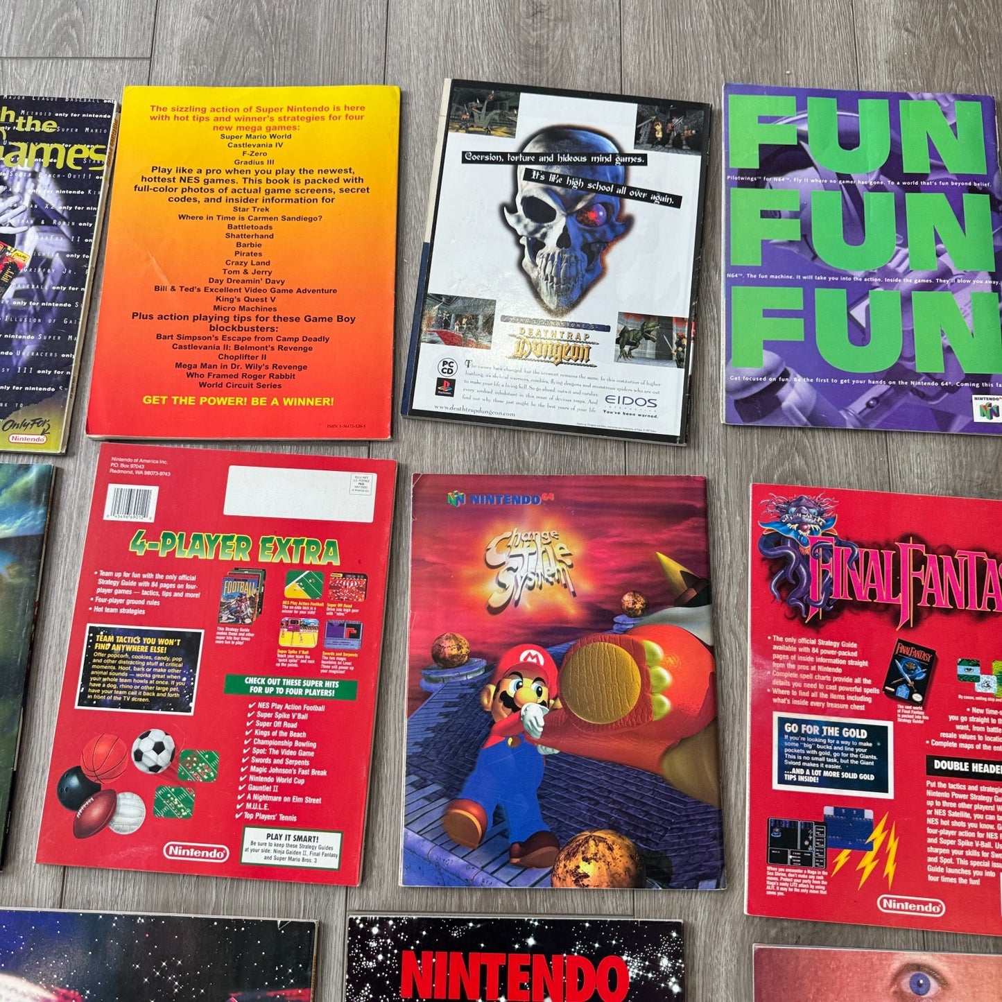 Lot of 18 Nintendo power Magazines & 1 Playstation Magazine Read Description