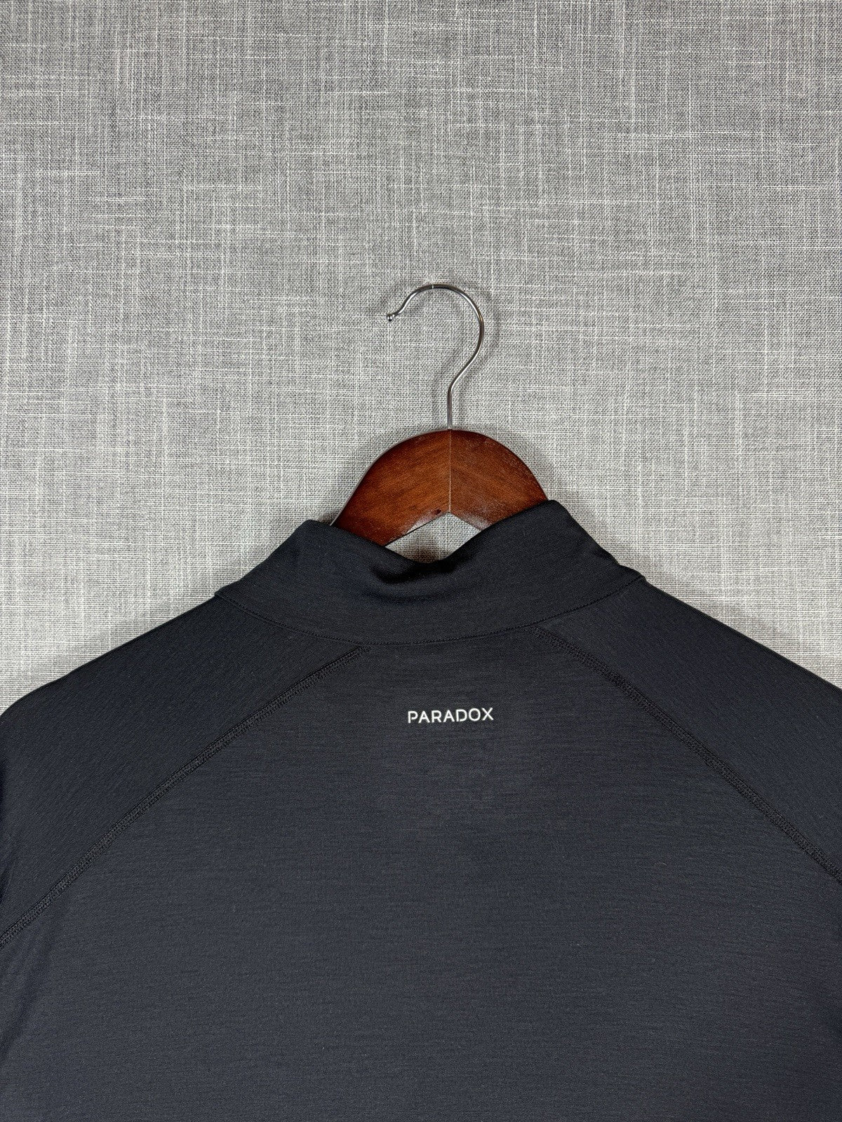 Paradox mens Merino Blend Base Layer Top 1/4 Zip Long Sleeve Black 2XL