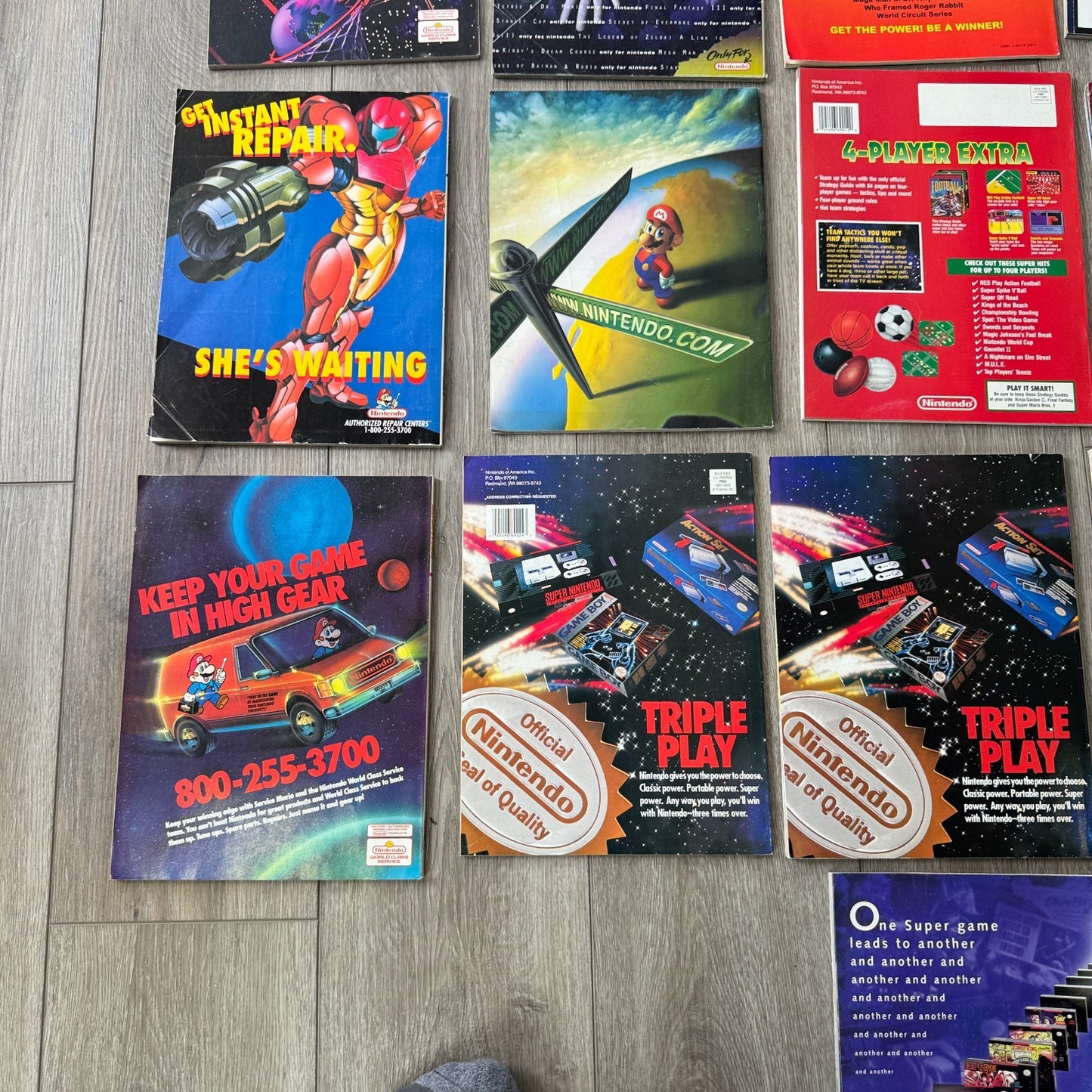 Lot of 18 Nintendo power Magazines & 1 Playstation Magazine Read Description