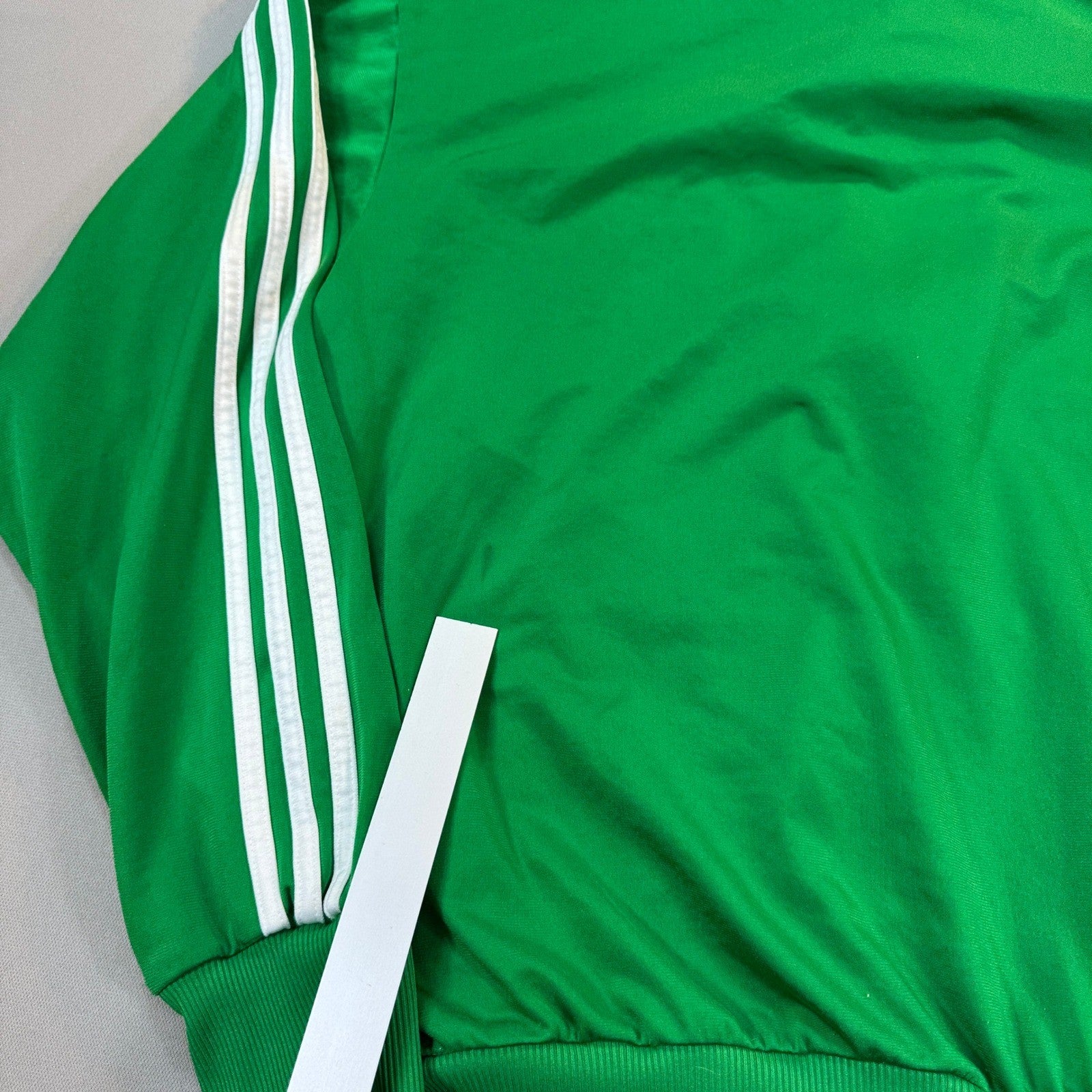 Vintage Adidas Originals Track Jacket mens Large Green White Trefoil Full Zip