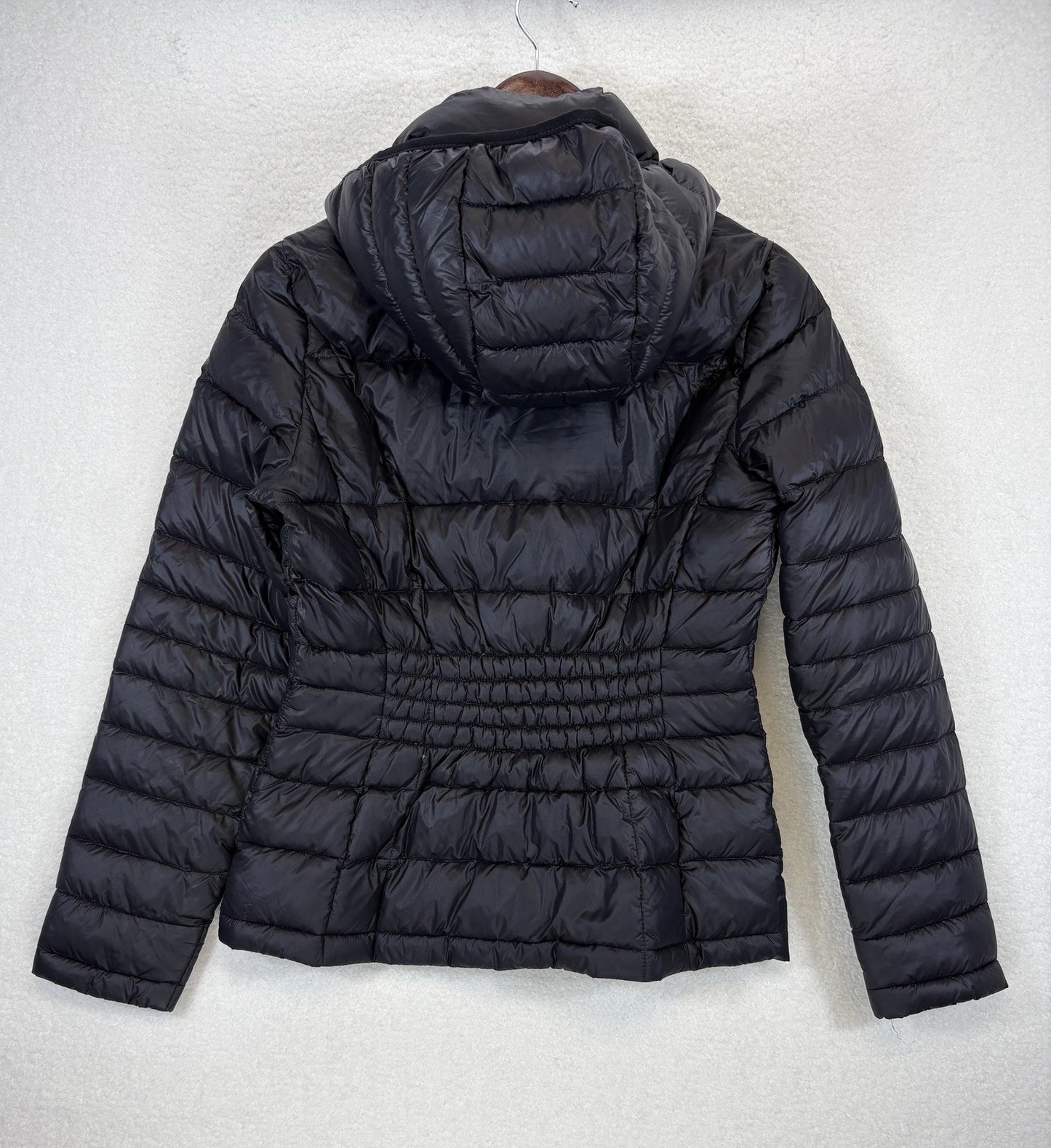Calvin Klein Puffer Down Jacket Womens Small Black Lightweight Quilted Zip Up