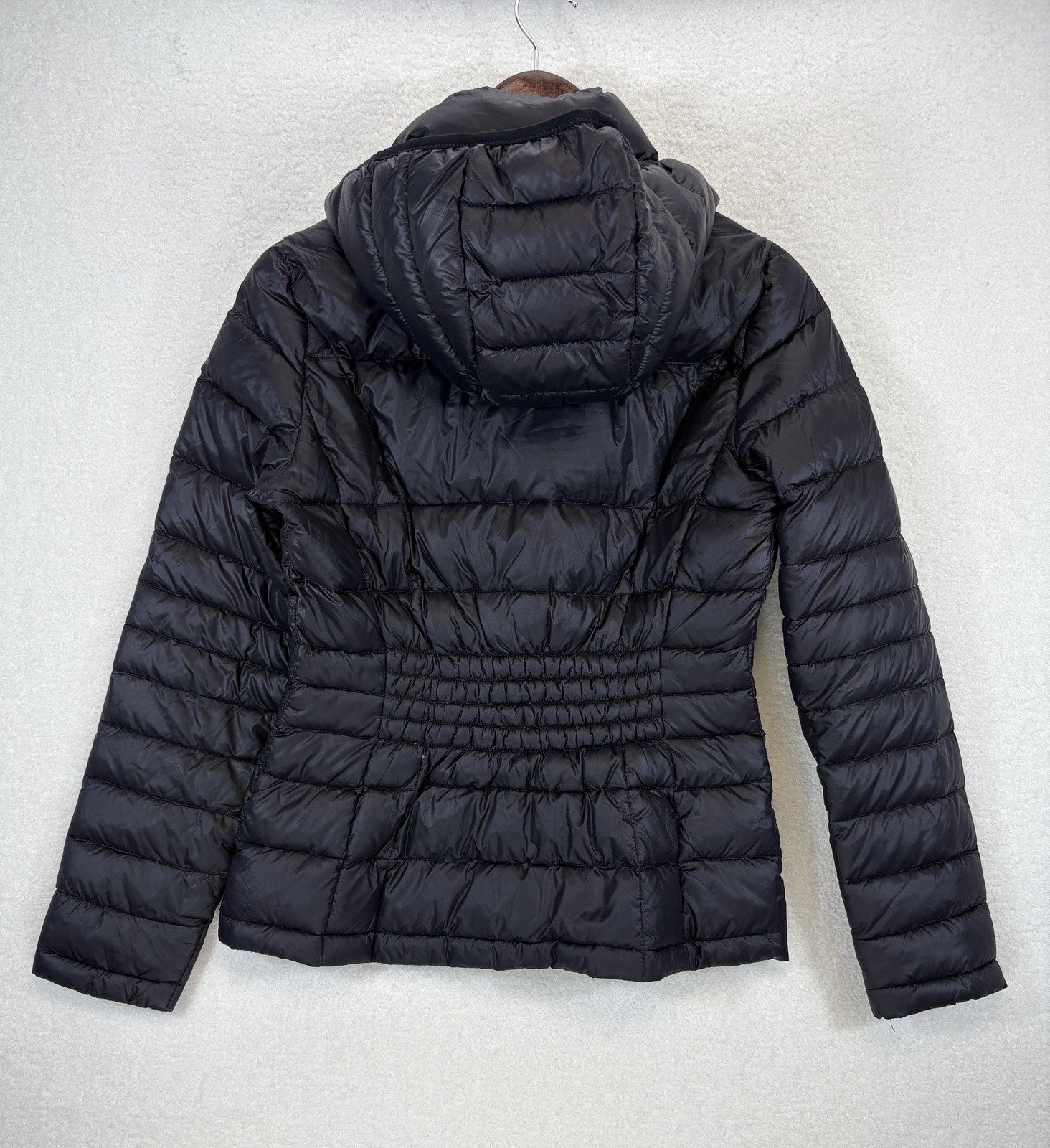 Calvin Klein Puffer Down Jacket Womens Small Black Lightweight Quilted Zip Up