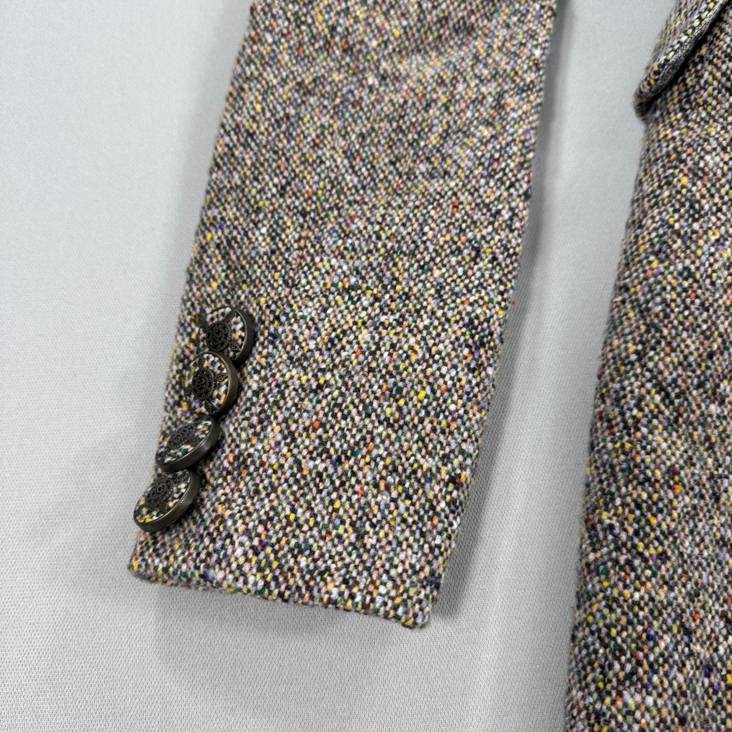 Roberto Cavalli Virgin Wool Long Coat Womens Sz 40 Lined Snap Buttons Authentic