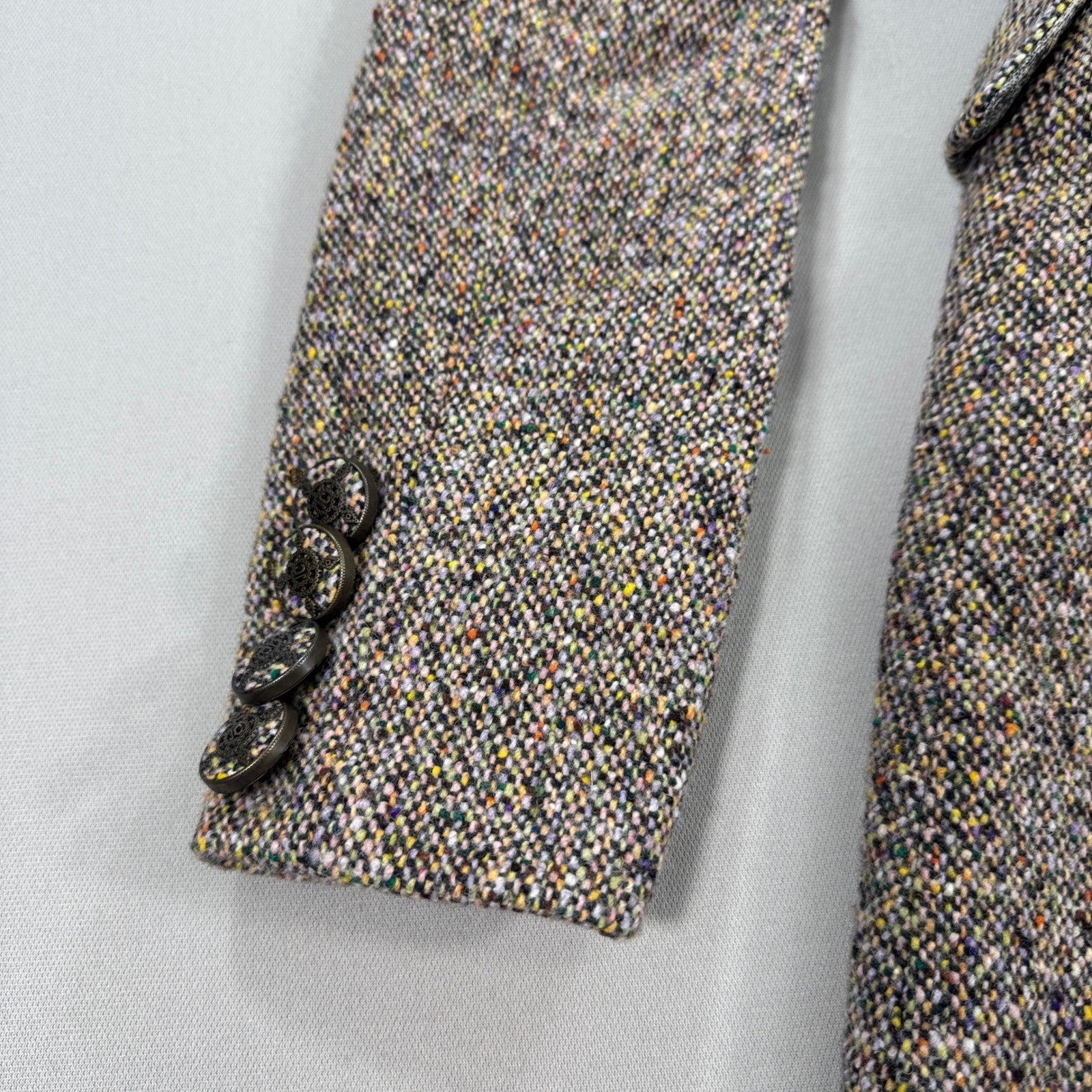 Roberto Cavalli Virgin Wool Long Coat Womens Sz 40 Lined Snap Buttons Authentic