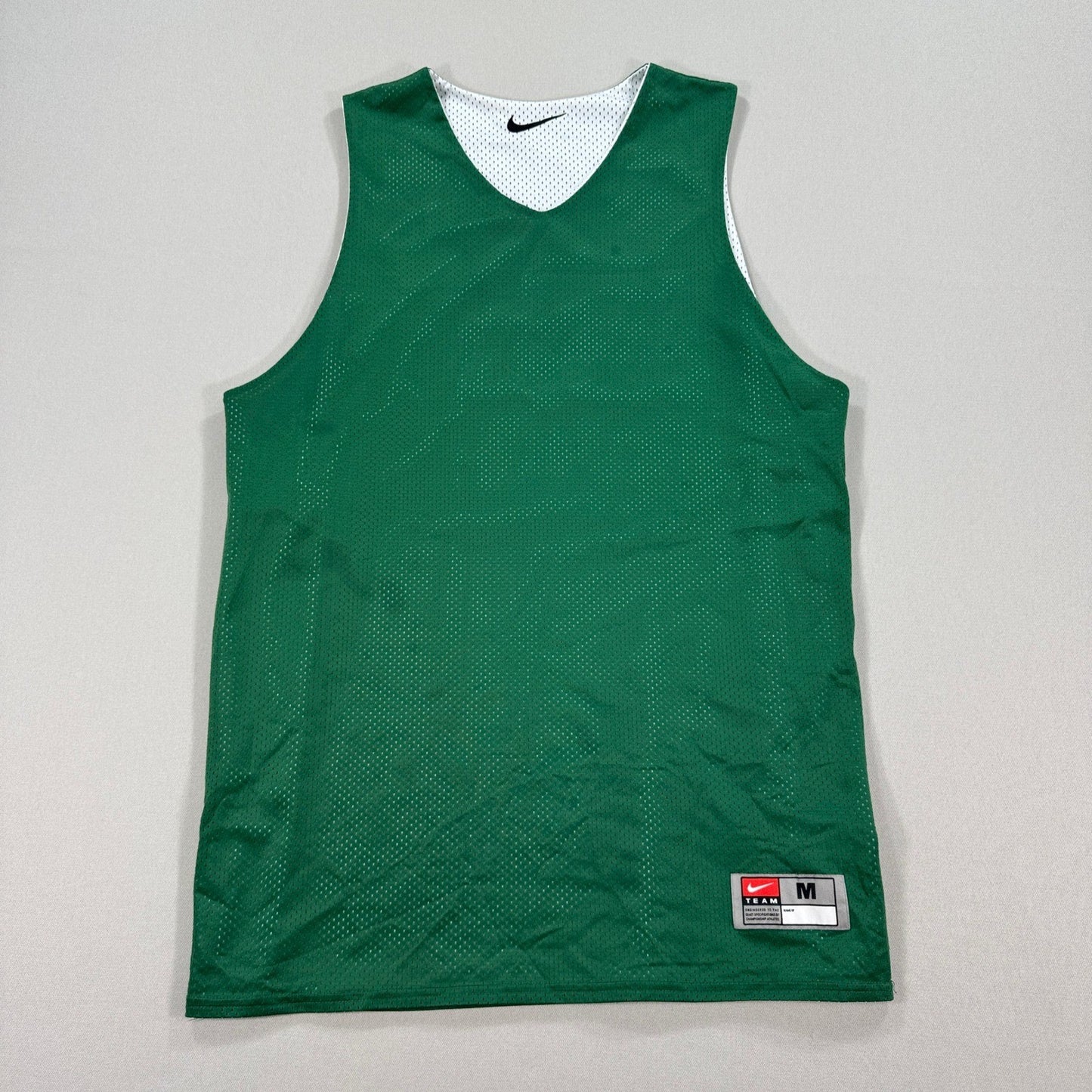 Nike Stock Reversible Basketball Jersey mens Medium Green White Practice Blank