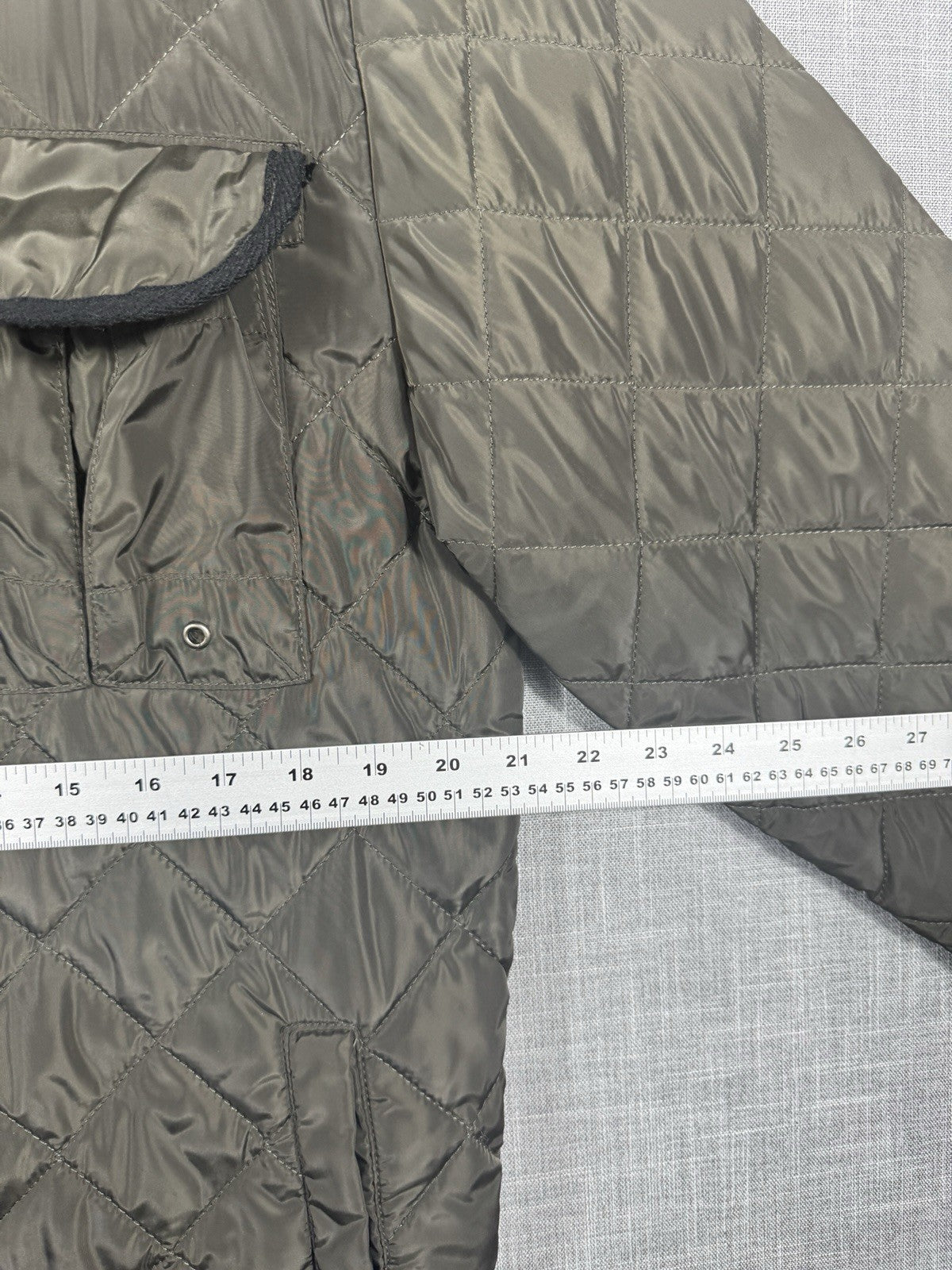 Silver jeans mens Jacket Coat Quilted Elbow Patches Olive Green Rare Size M