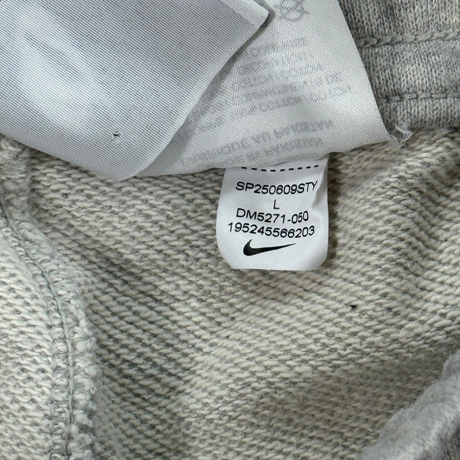 Nike Retro Logo French Terry Jogger Mens Medium DM5271-050 Gray Ankle/Pocket Zip