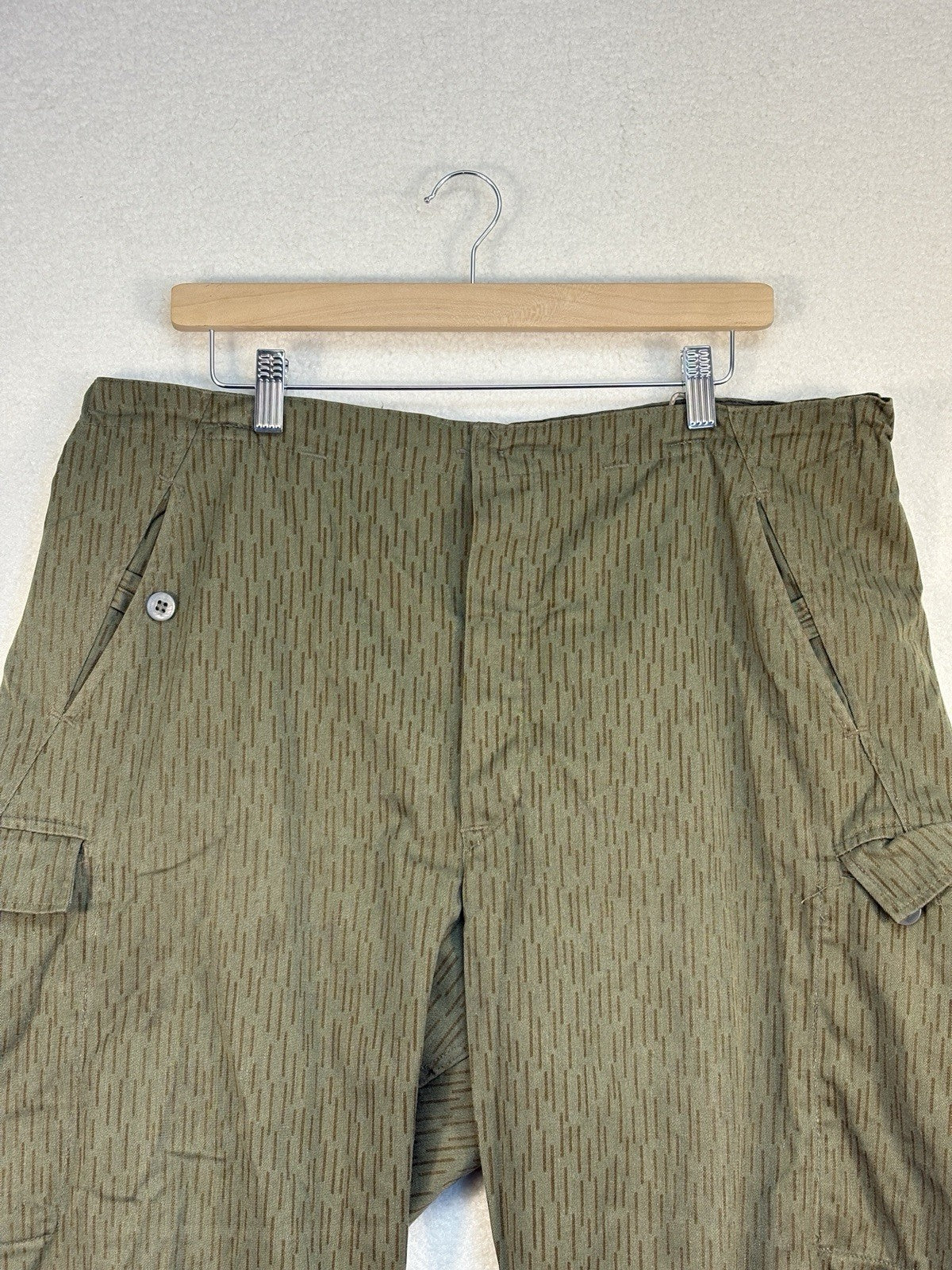 DDR Strichtarn Camo East German Raindrop Army Field Pants  Size L Short Seam