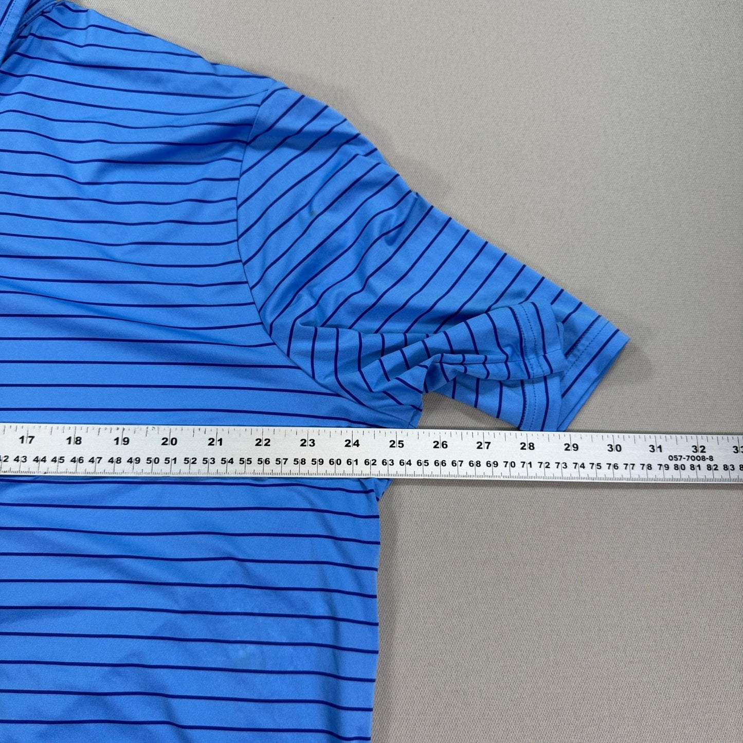 RLX Ralph Lauren Golf Polo Shirt mens XL Blue Striped Performance Stretch Sport