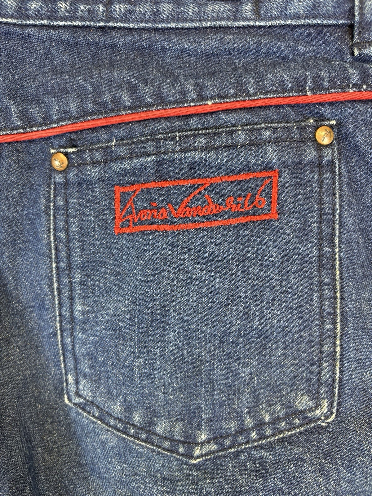 Gloria Vanderbilt Murjani High Rise Tapered Legs Indigo Jeans Womens Size 16