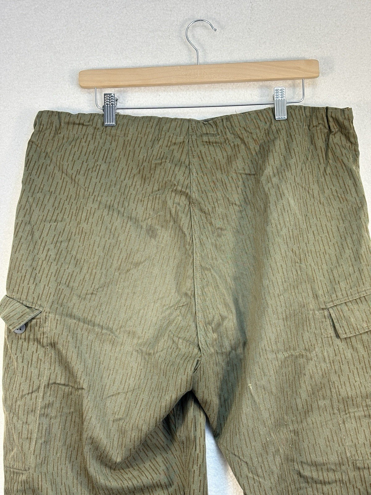 DDR Strichtarn Camo East German Raindrop Army Field Pants  Size L Short Seam