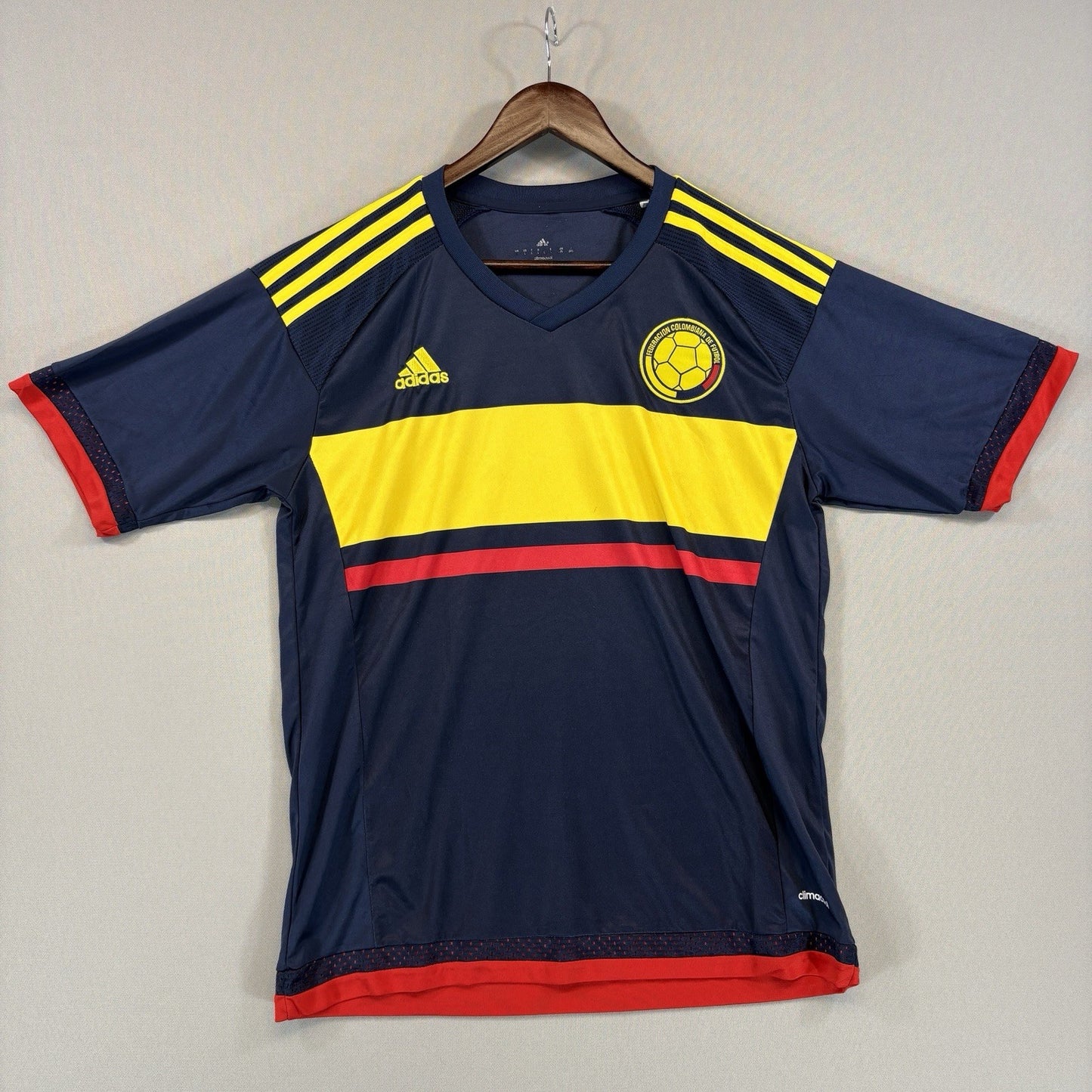 Adidas Climacool Colombia National Team Navy Blue Home Jersey mens Large