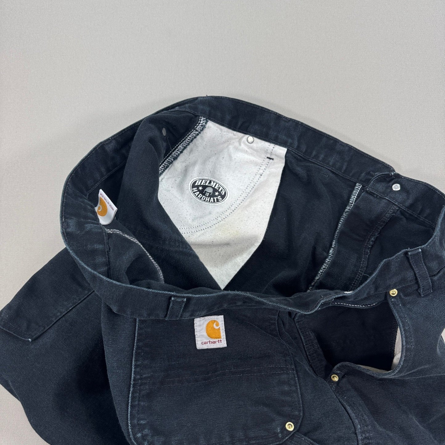 Carhartt Helmets to Hardhats Shorts Mens Size 40 Black Double Knee Made In USA