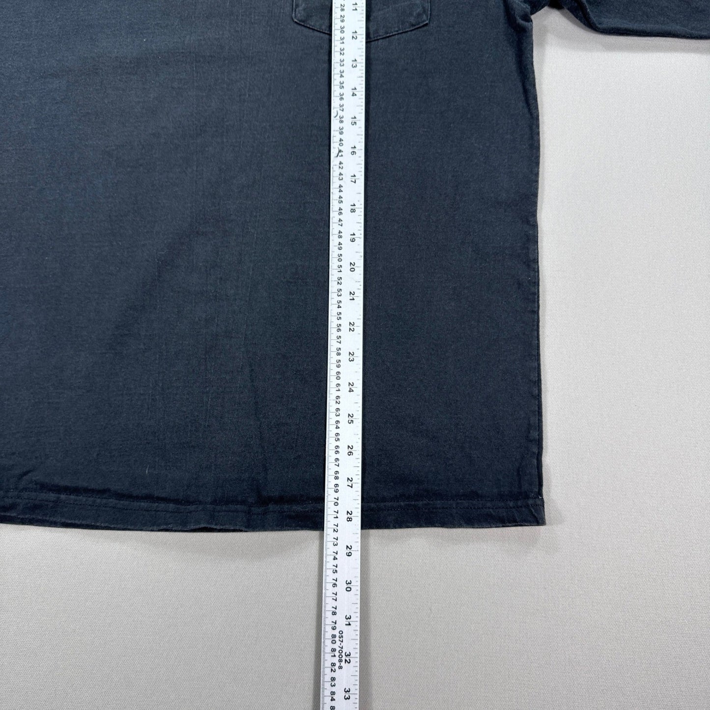 Vintage Carhartt Racing T-Shirt mens Large Faded Black Pockets Logo Crewneck