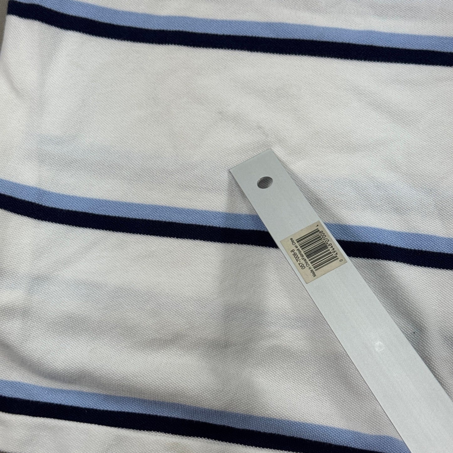 Polo Ralph Lauren Polo Shirt mens 3XLT Ivory Blue Striped Cotton Pony Classic