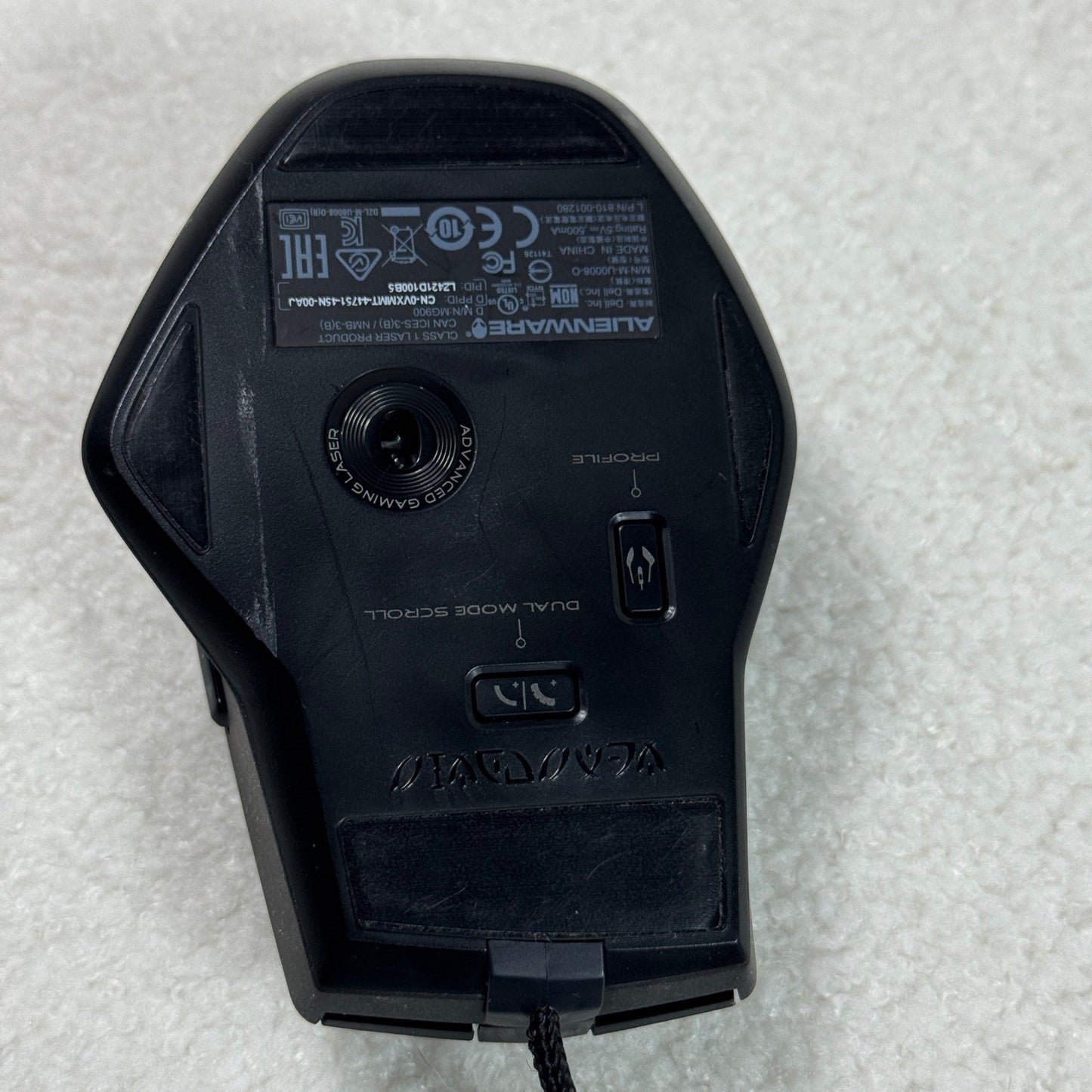 Alienware Tactx 9 Advanced Gaming Mouse Wired USB Dual Mode Scroll Black