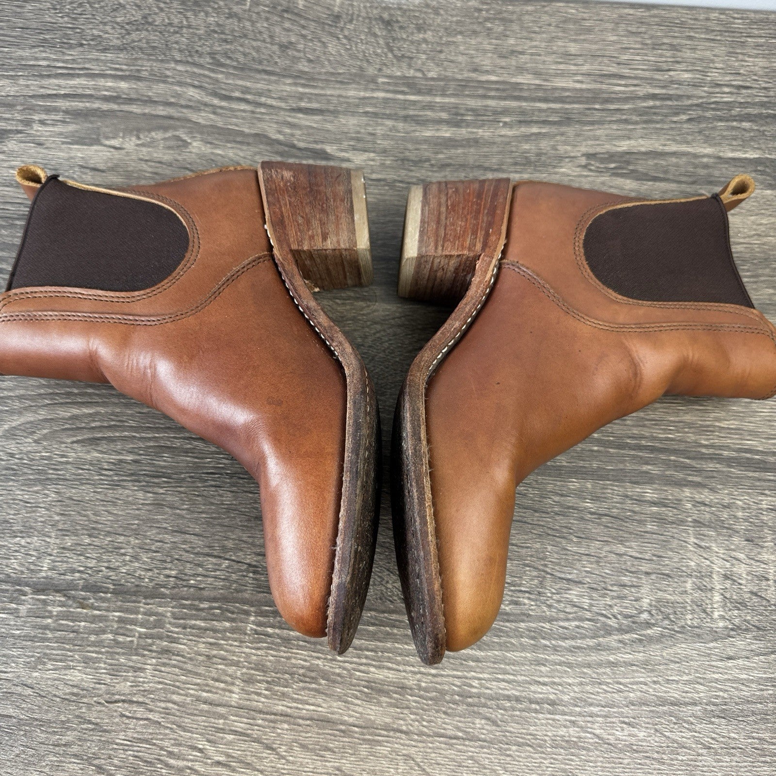 Red Wing Harriet Boots Womens 7.5B Pecan Boundary Brown Leather Heeled Ankle