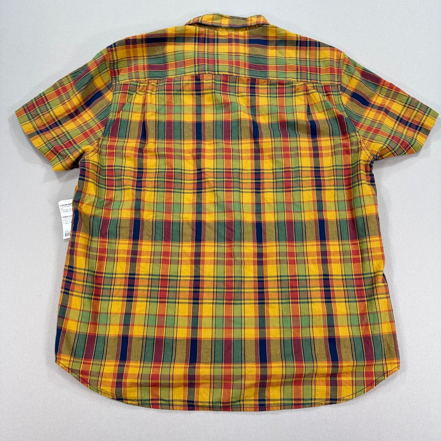 NWT Roots Canada Club Lake Shirt mens 2XL Autumn Leaf Plaid Button Up Workwear