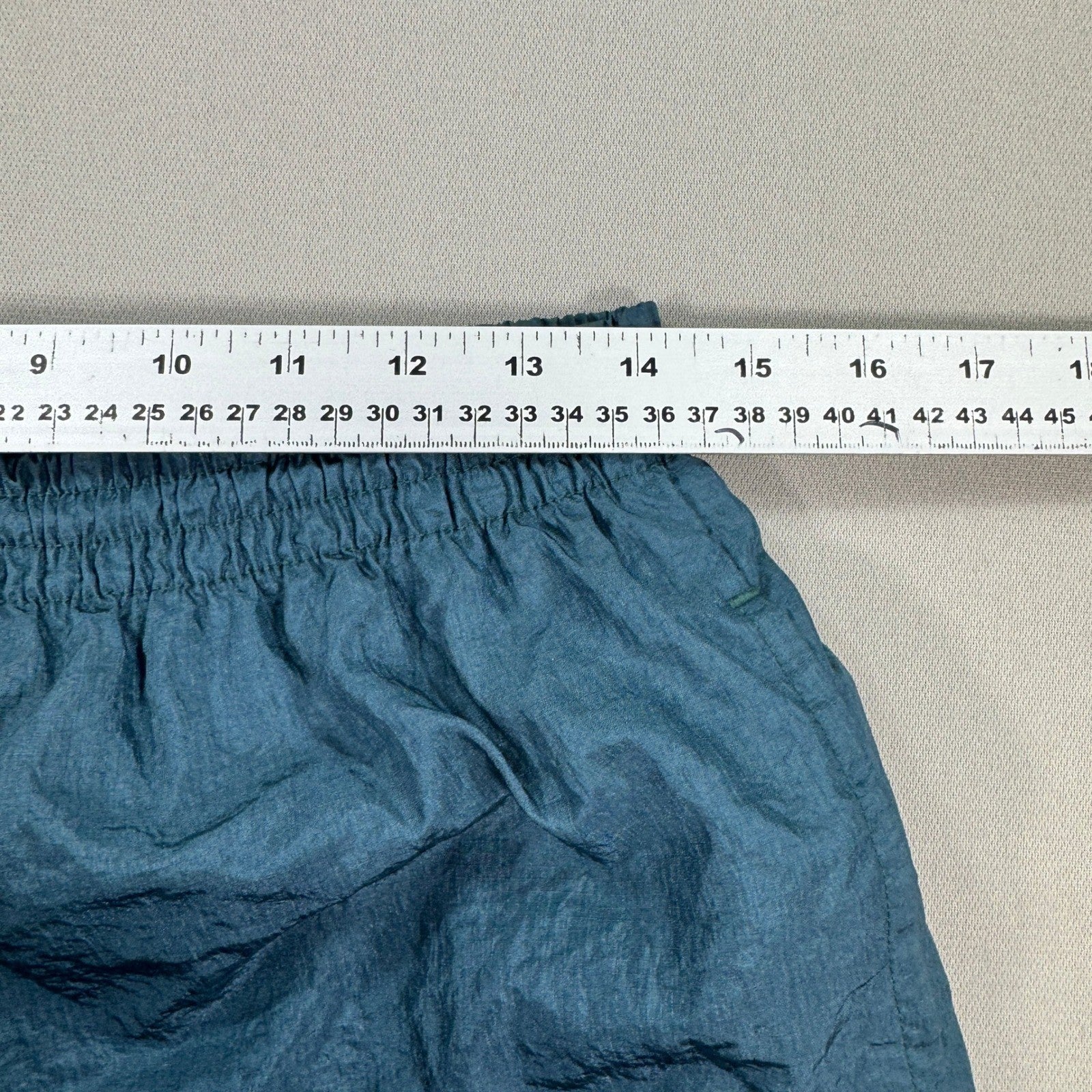 Vintage Puma Track Pants mens Medium Teal Windbreaker Nylon Zipped Ankles Y2K