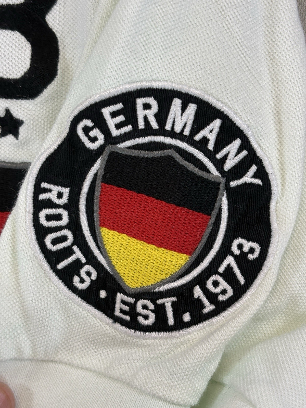 Vintage Roots 1973 Germany National Football Team White Polo Shirt mens XL