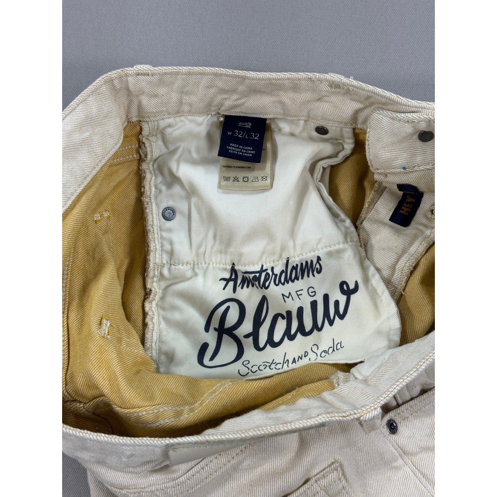 3x Scotch & Soda Jeans Skinny Fit Stretch Denim mens 32x32 Gray Blue Beige