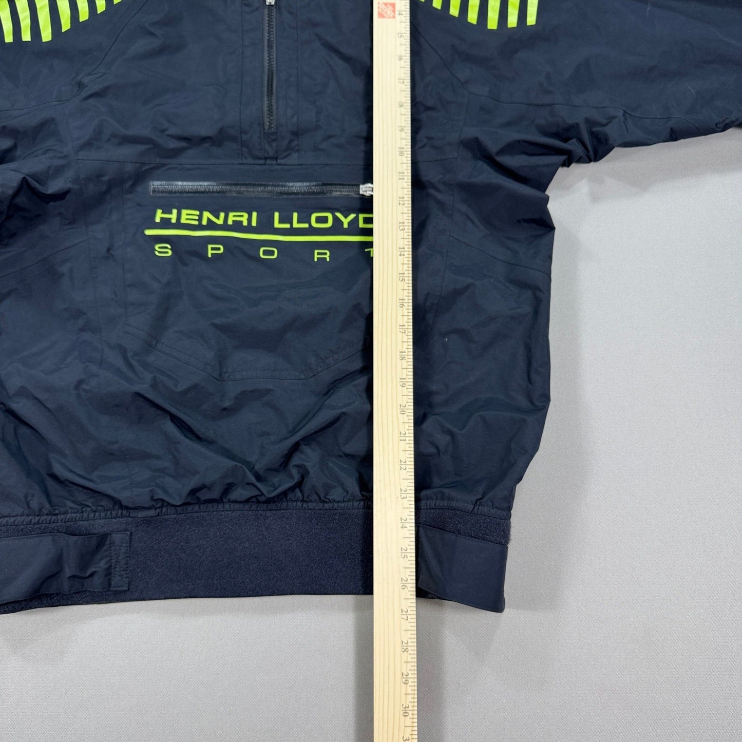 Henri Lloyd Sport Sailing Jacket Mens Medium Black Windbreaker Quarter Zip