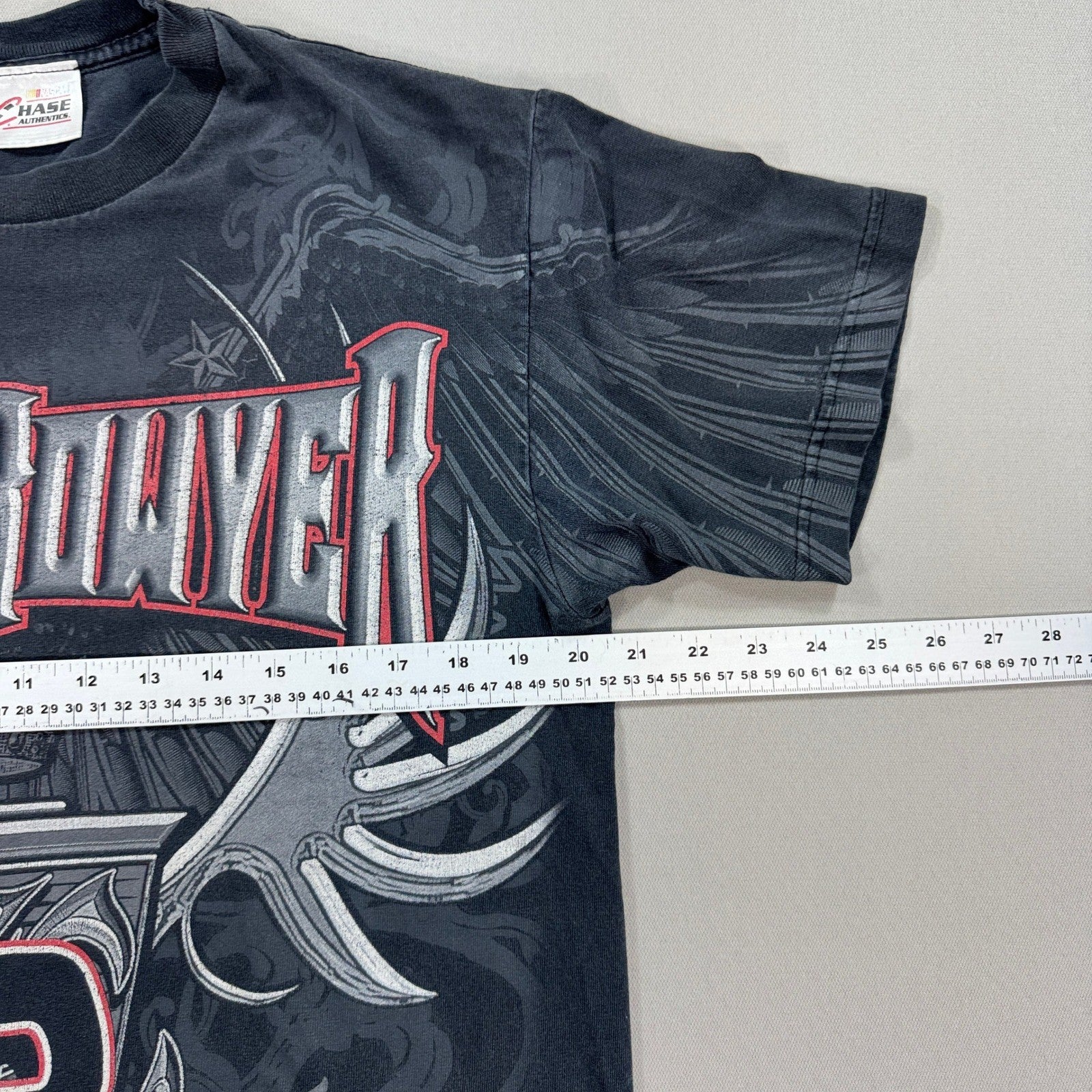 Vintage Clint Bowyer Cheerios NASCAR All Over Print T Shirt Mens Large Black #33