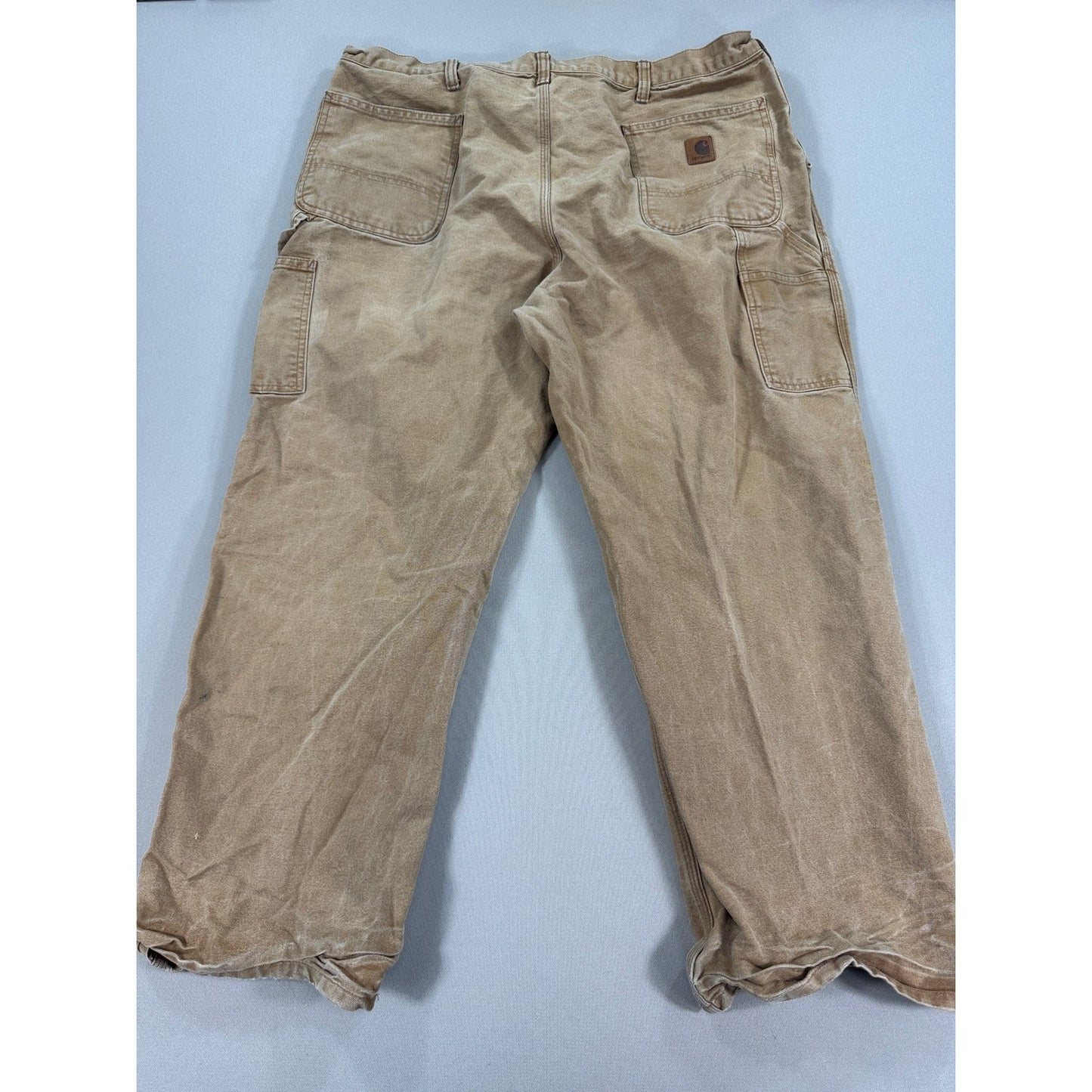 Carhartt B11 BRN Dungaree Fit Work Pants mens 42x30 Brown Distressed Carpenter