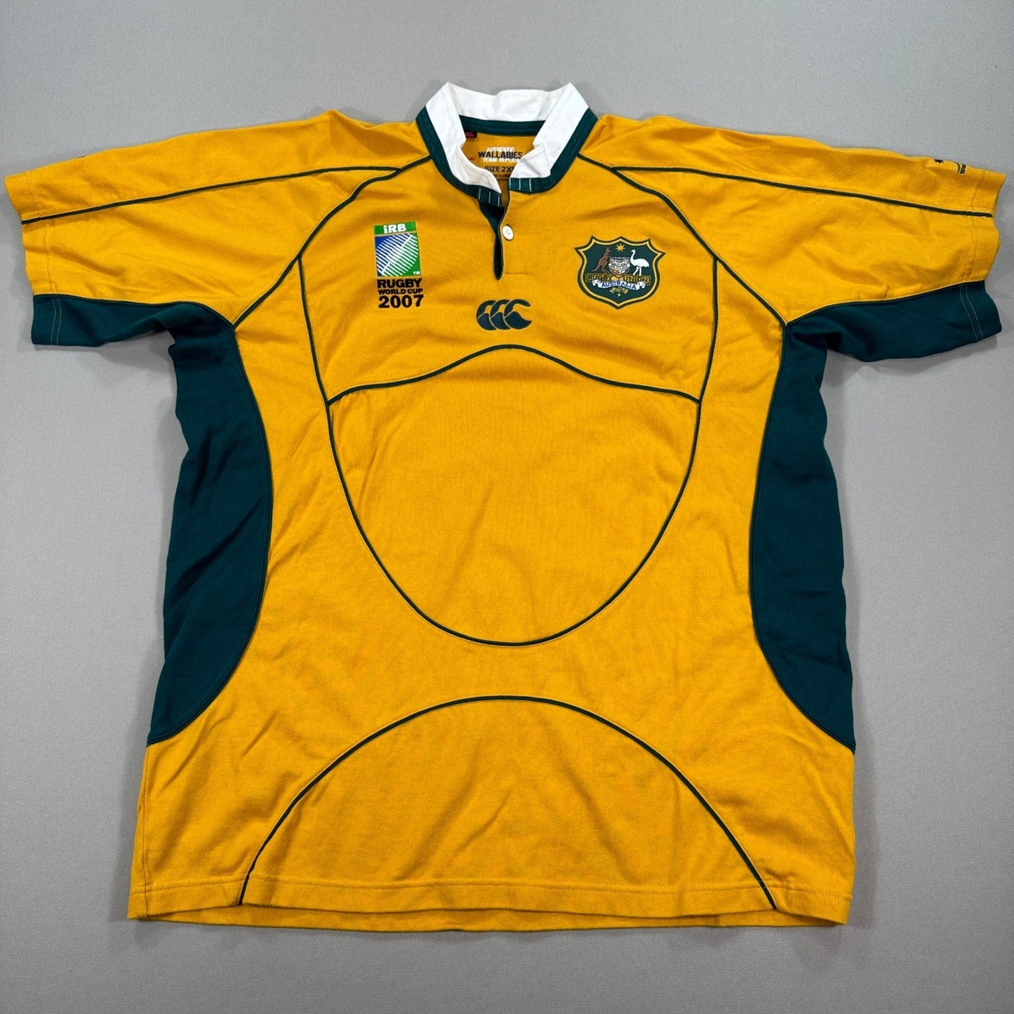 Australia Wallabies Jersey 2007 Rugby World Cup Home Jersey Canterbury Mens 2XL