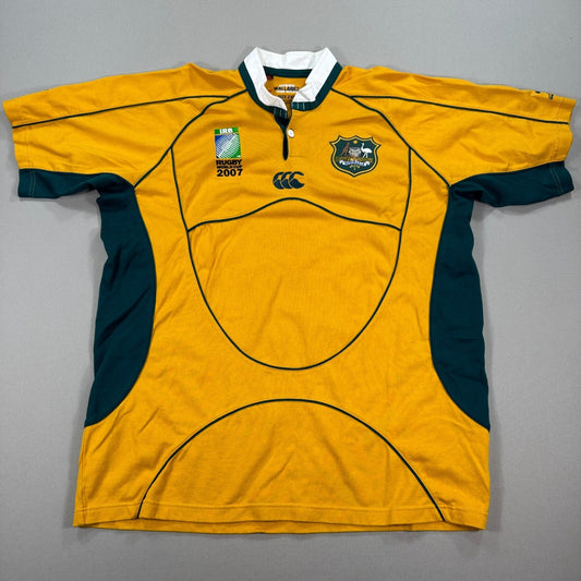Australia Wallabies Jersey 2007 Rugby World Cup Home Jersey Canterbury Mens 2XL