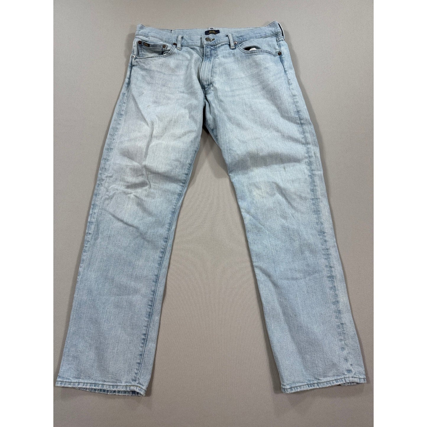 Polo Ralph Lauren mens 34x32 Denim Jeans Light Wash Relaxed Fit Casual Pants