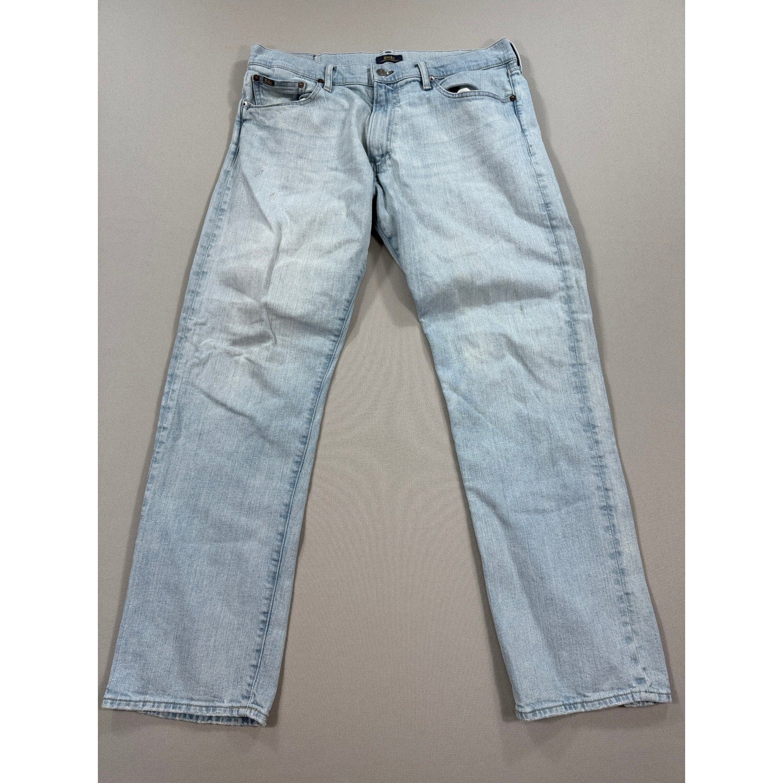 Polo Ralph Lauren mens 34x32 Denim Jeans Light Wash Relaxed Fit Casual Pants