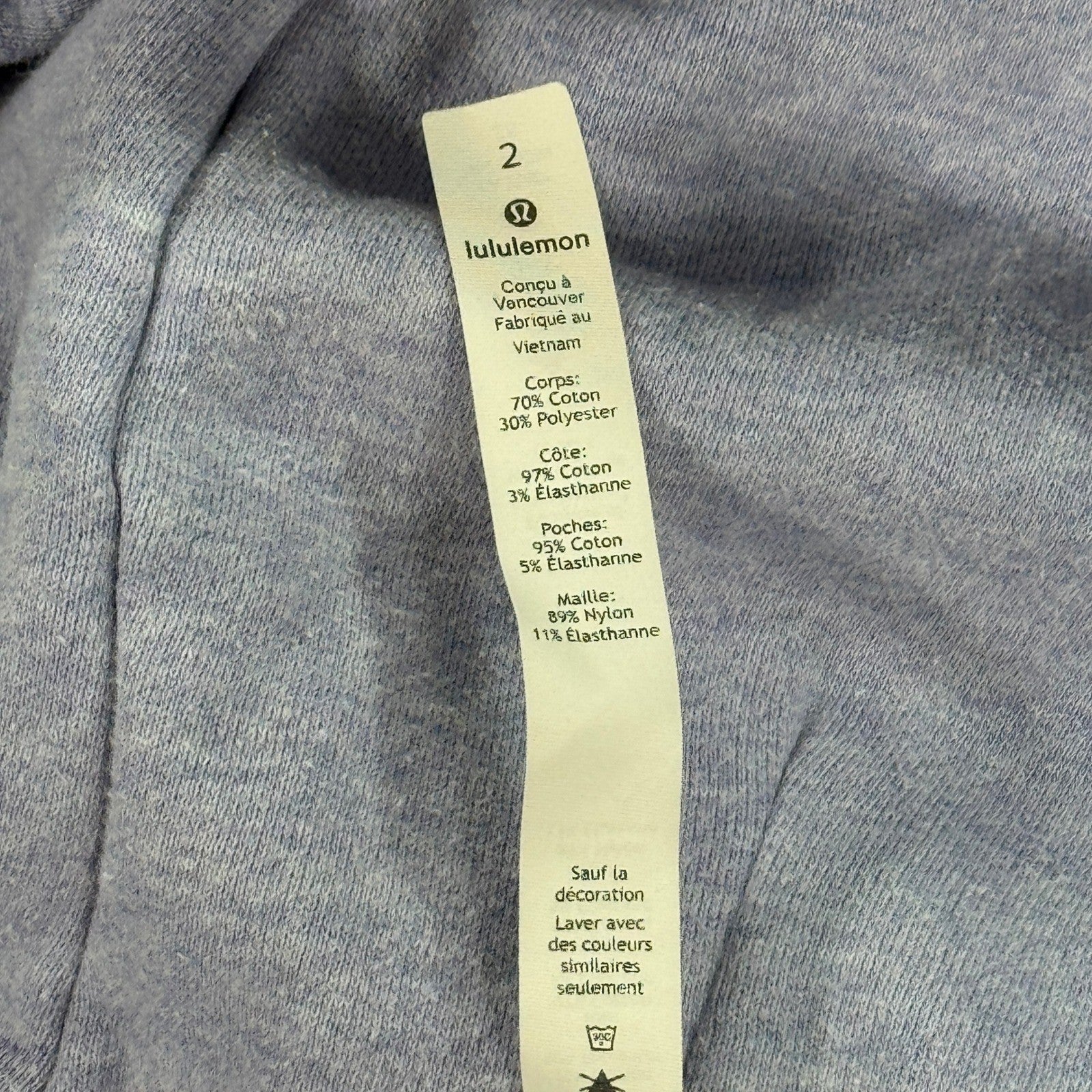 Lululemon Scuba Hoodie Womens Size 2 Purple Full Zip Athletic Wear Fleece