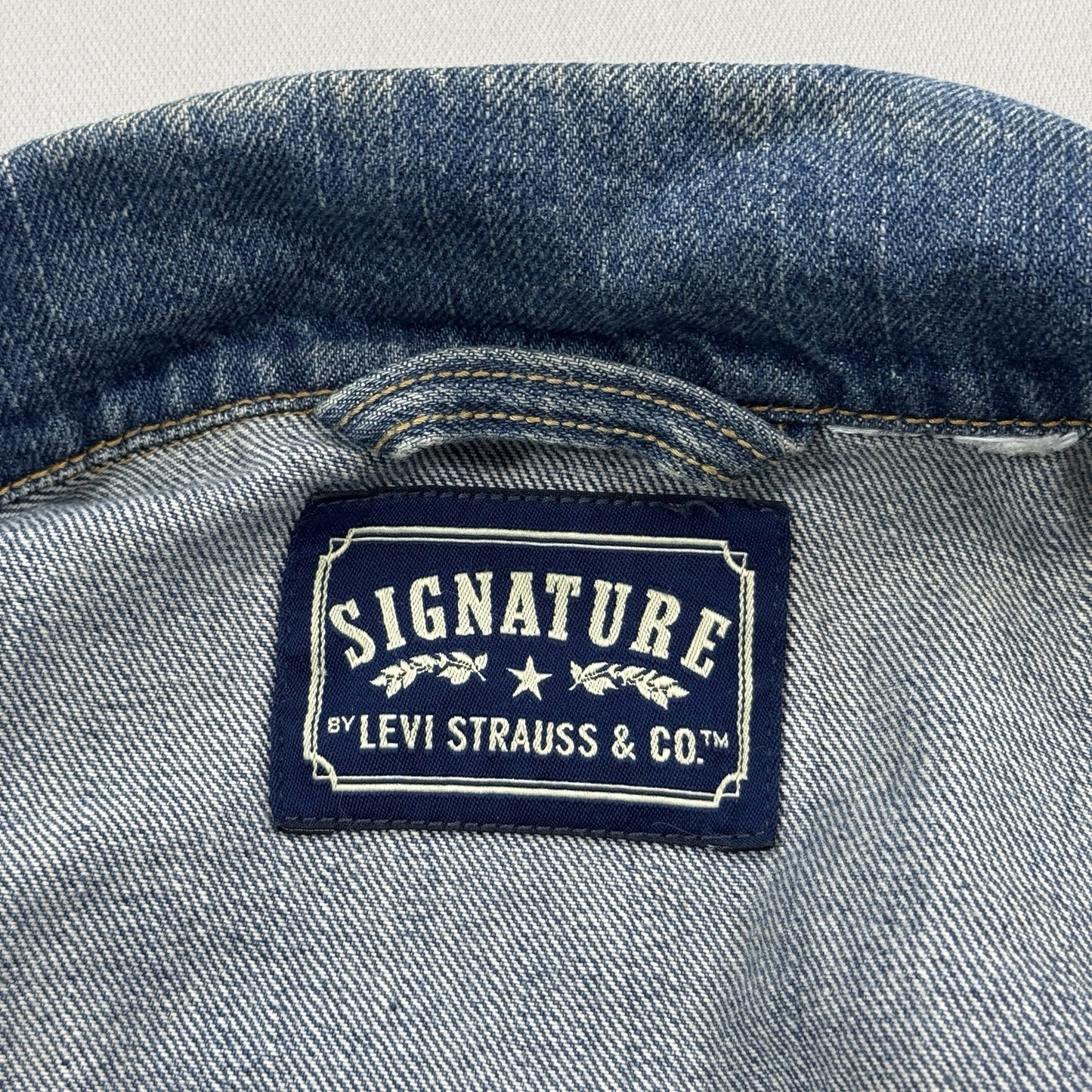 Levi's Signature C704 Jacket mens Medium Blue Denim Button